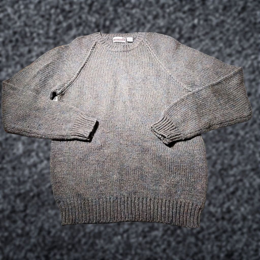 Vintage VTG Classic Directions Sweater Mens XL Gray Wool Blend Ragg Fleck Pullover Knit Crew Neck Size US XL / EU 56 / 4 - 1 Thumbnail