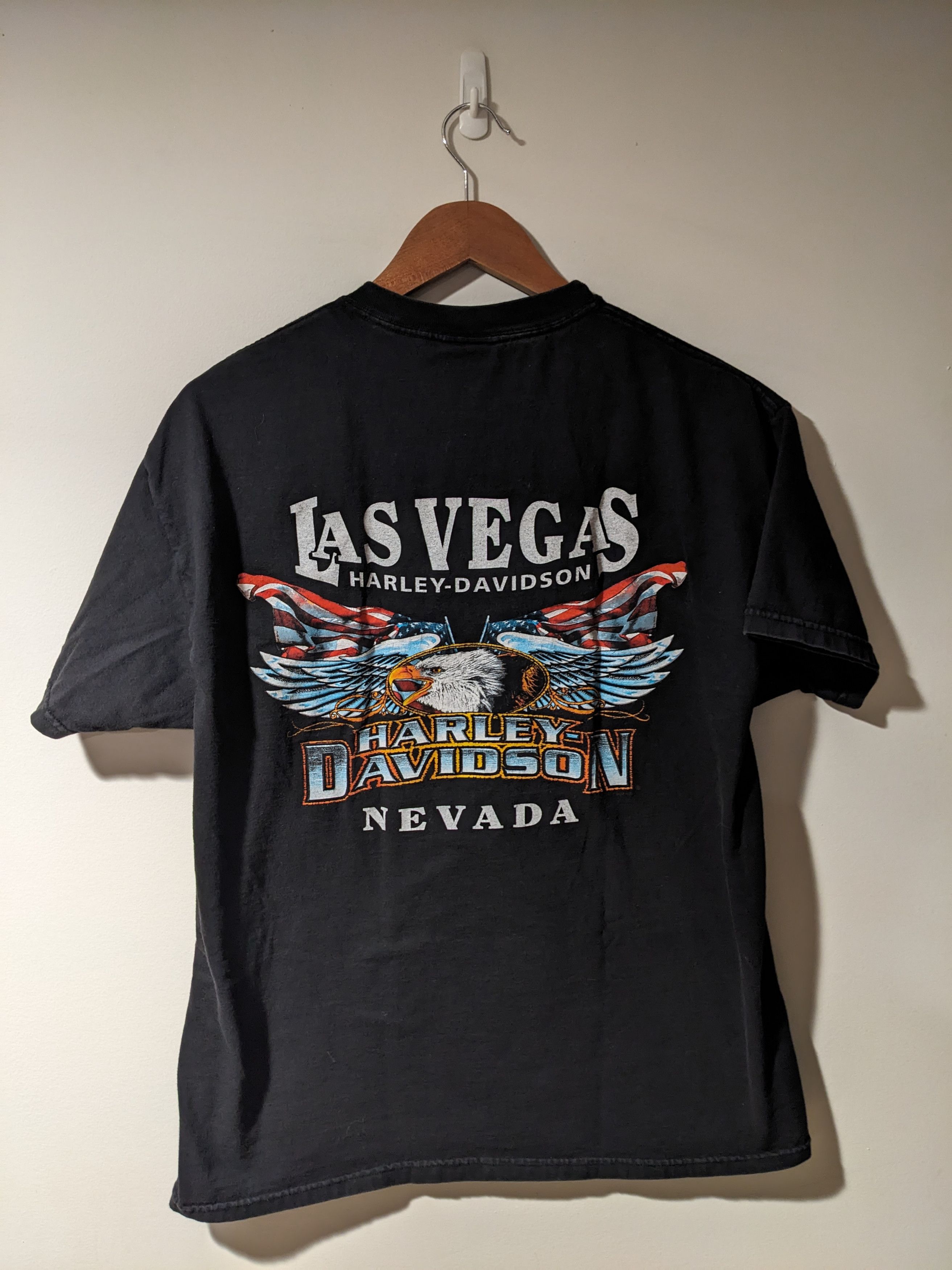 Harley Davidson × Vintage Vintage 2002 Harley Davidson Las Vegas Motorcycle T-Shirt Size US L / EU 52-54 / 3 - 1 Thumbnail