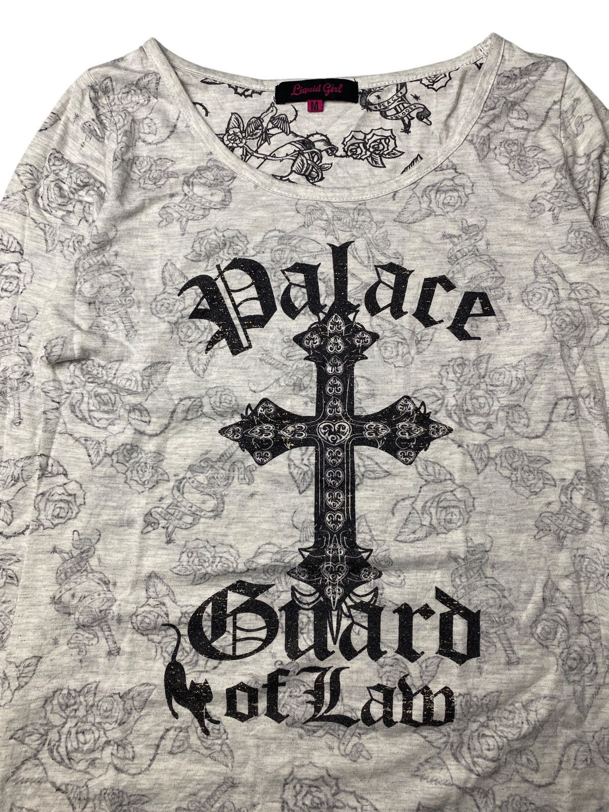 Hysteric Glamour 2000's Liquid Girl Vkei Cross Floral Longsleeve Size US XS / EU 42 / 0 - 2 Thumbnail