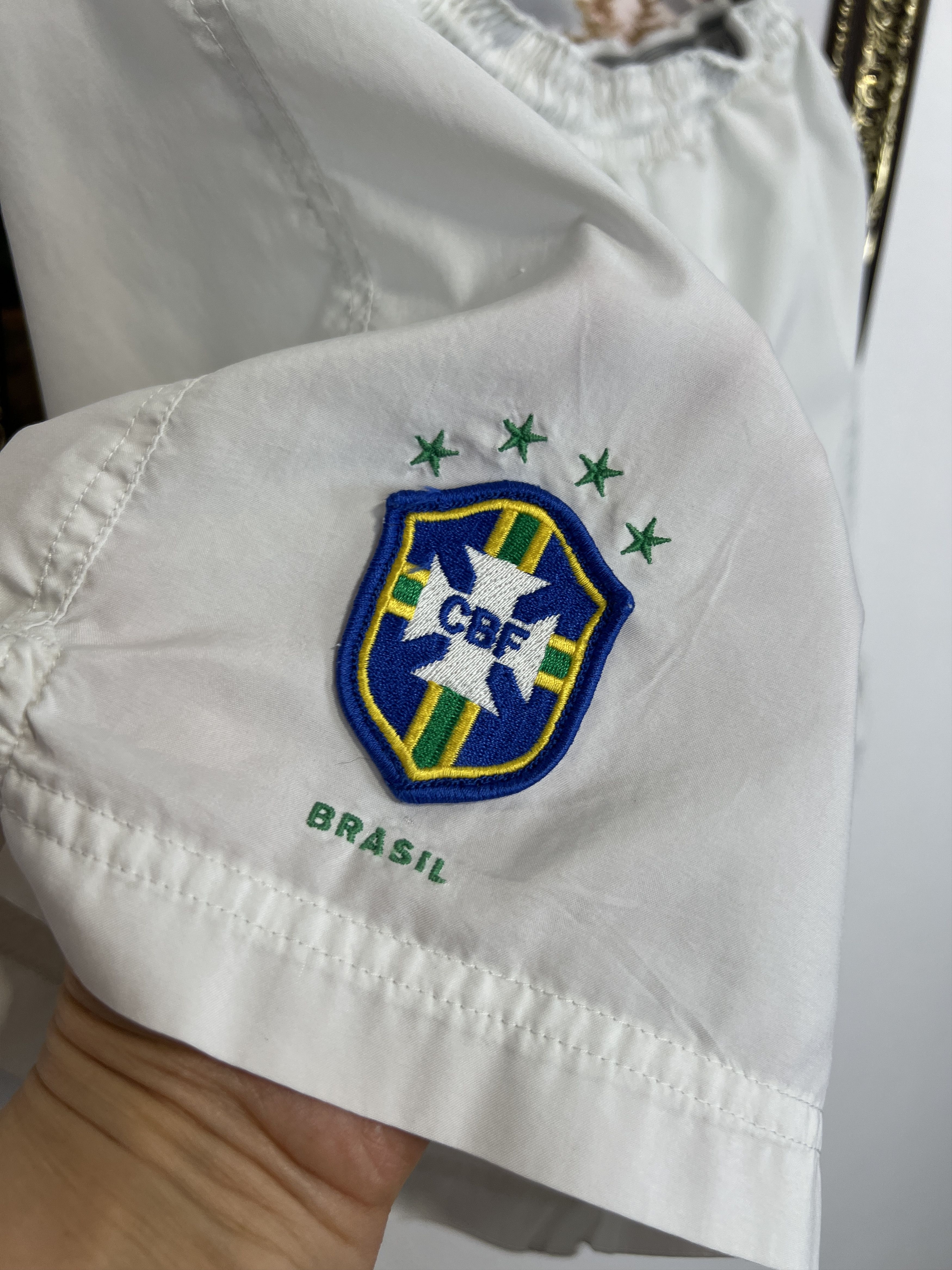 Nike Vintage 90's Brazil Football Shorts Soccer Athletic National Size US 34 / EU 50 - 4 Thumbnail
