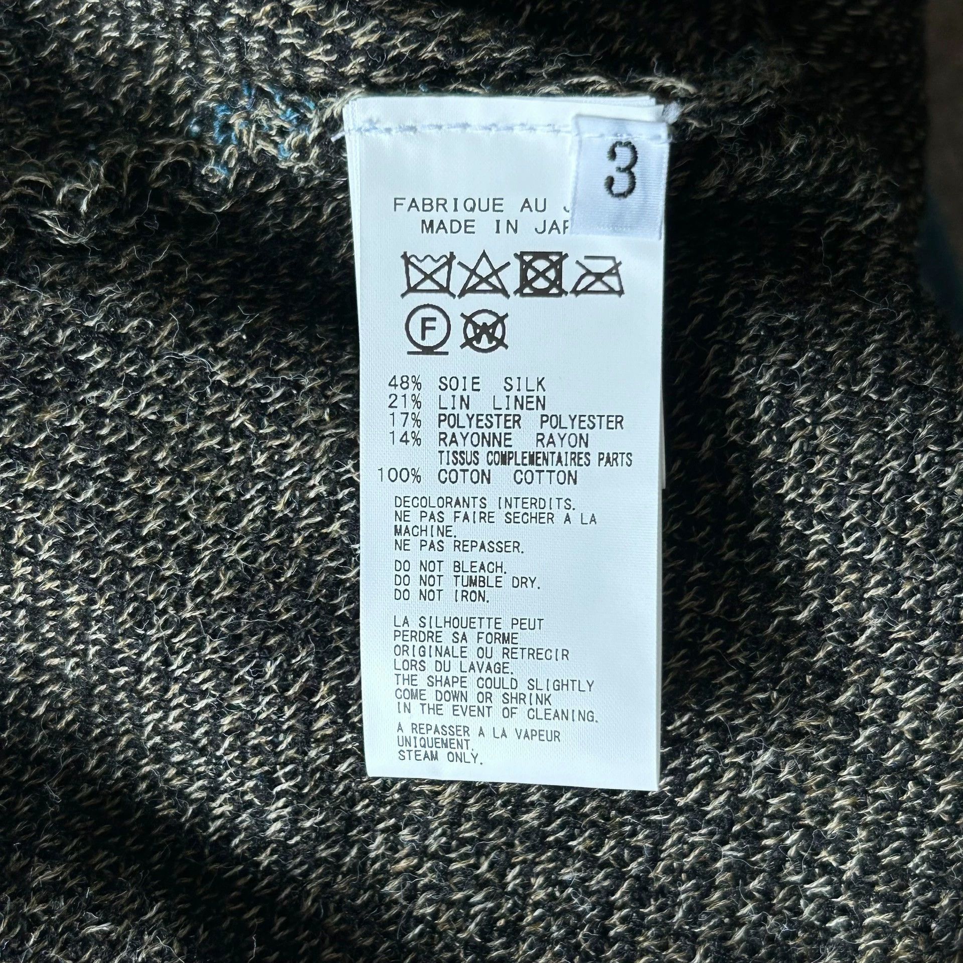 Yohji Yamamoto Yohji Yamamoto 22ss slogan graffiti silk sweater-2505 Size US L / EU 52-54 / 3 - 8 Thumbnail