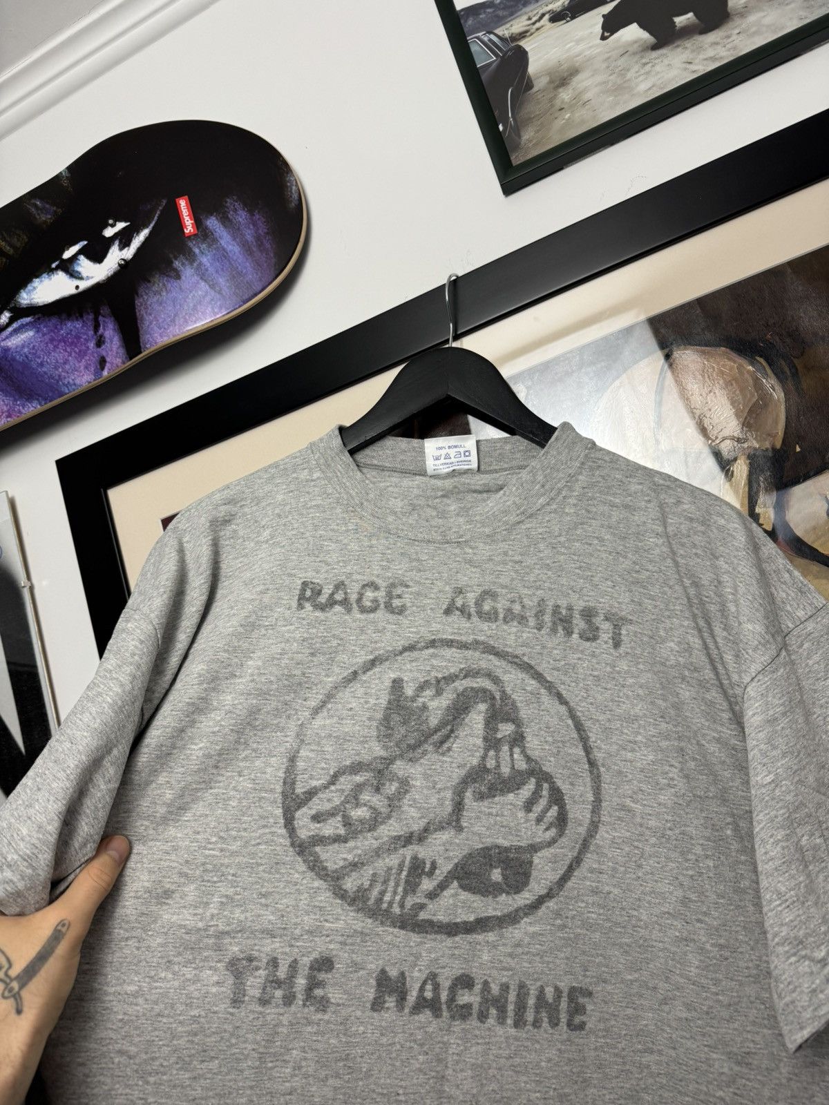 Band Tees 90s Vintage Rage Aginst The Machine RATM Molotov Band Tee Size US XL / EU 56 / 4 - 2 Thumbnail
