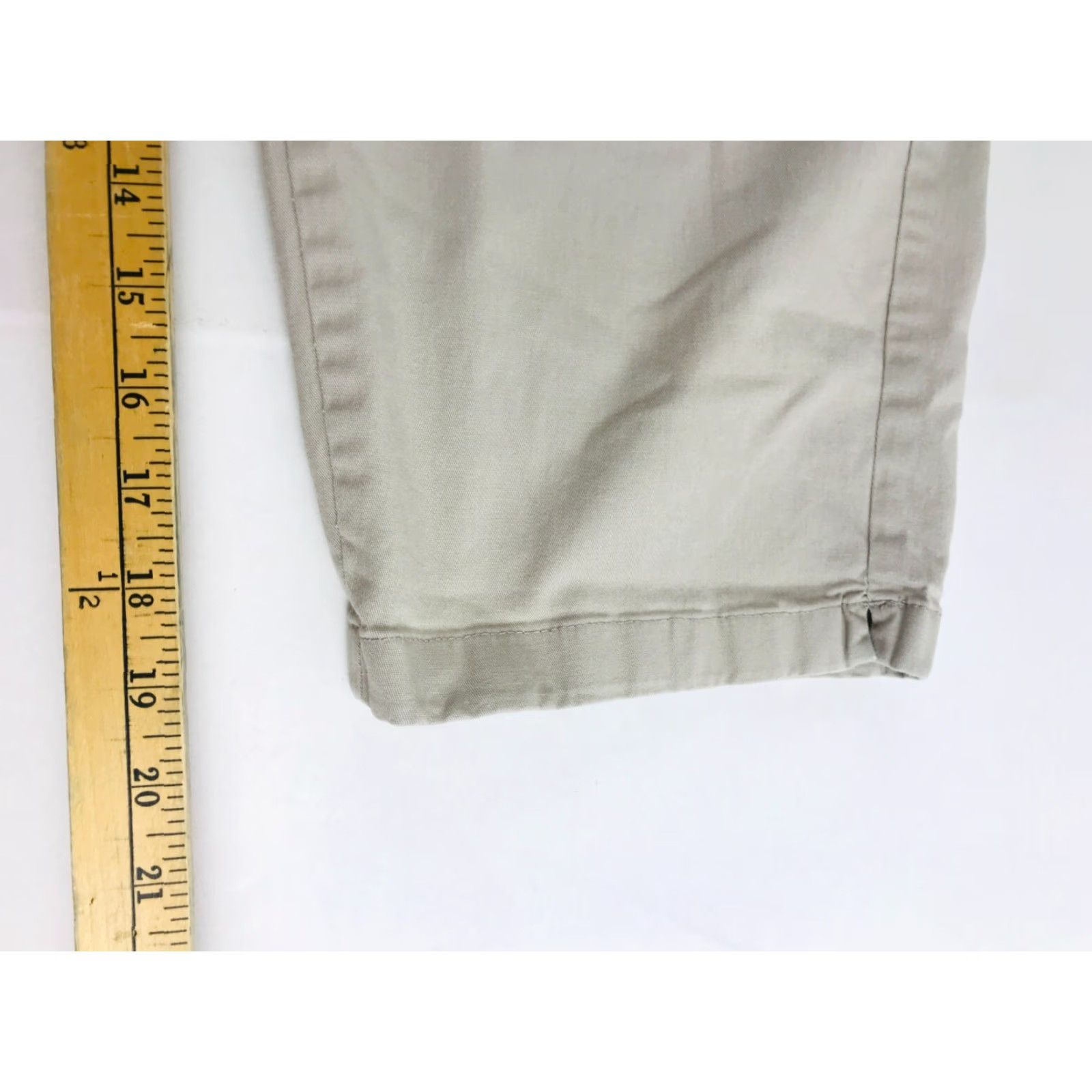 Lee Lee Pants Women's 14 Capris Straight Leg Cotton Blend Natural Fit Brown Tan Regular Inseam 20 in Womens Size 36" / US 14 / IT 50 - 4 Thumbnail