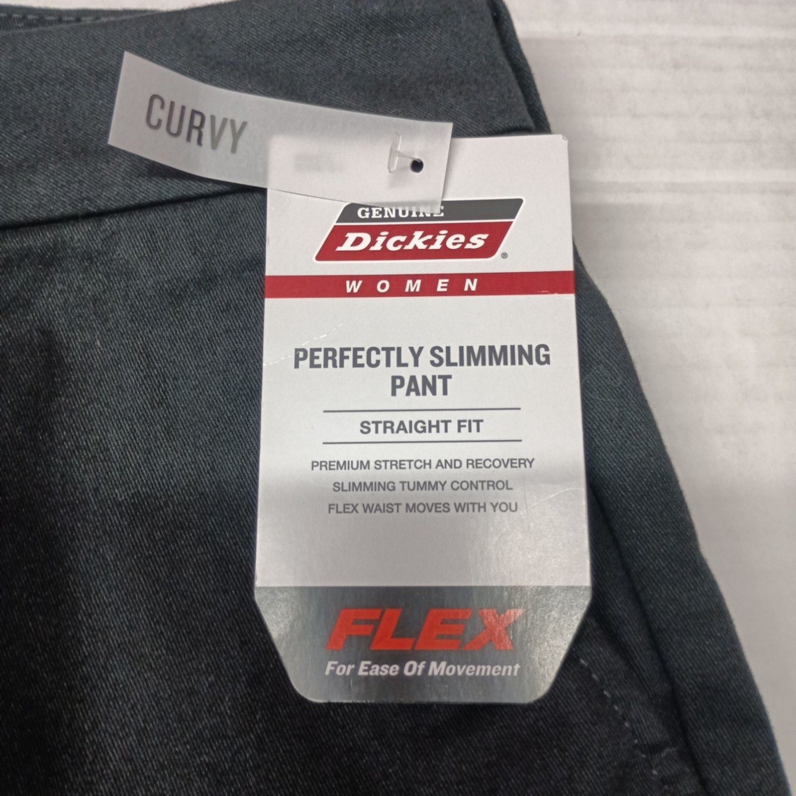 Dickies Dickies Women's Size 16 Reg Curvy Straight Flex Pants Black Size 36" / US 14 / IT 50 - 4 Thumbnail
