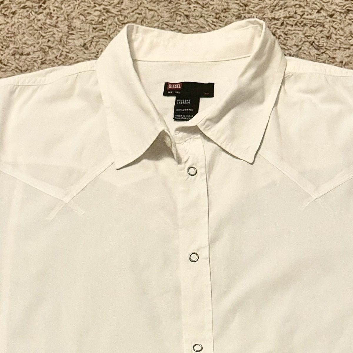 Designer × Diesel DESIGNER DIESEL PEARL SNAP STYLE SHIRT! Size US XL / EU 56 / 4 - 4 Thumbnail