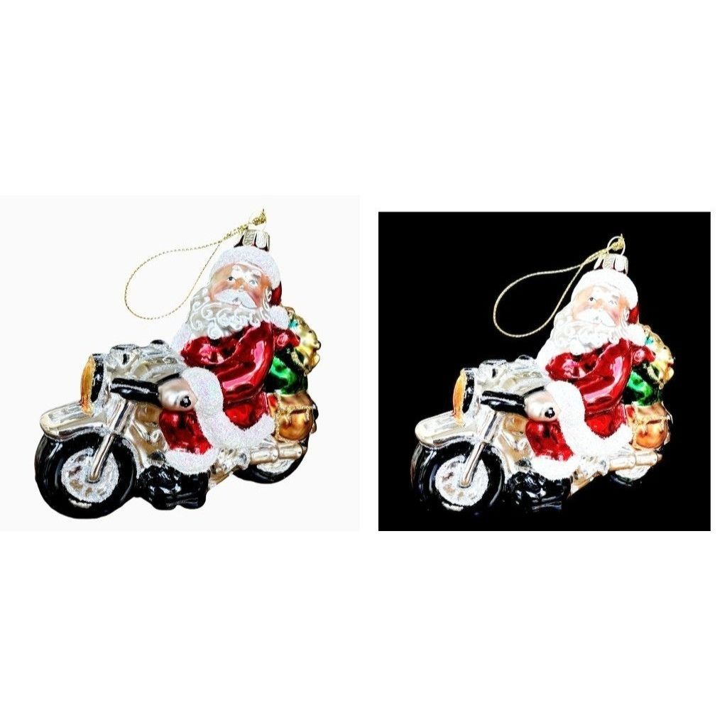 Other Santa Claus Motorcycle Christmas Ornament New Sleigh Toys No Size ONE SIZE - 9 Thumbnail