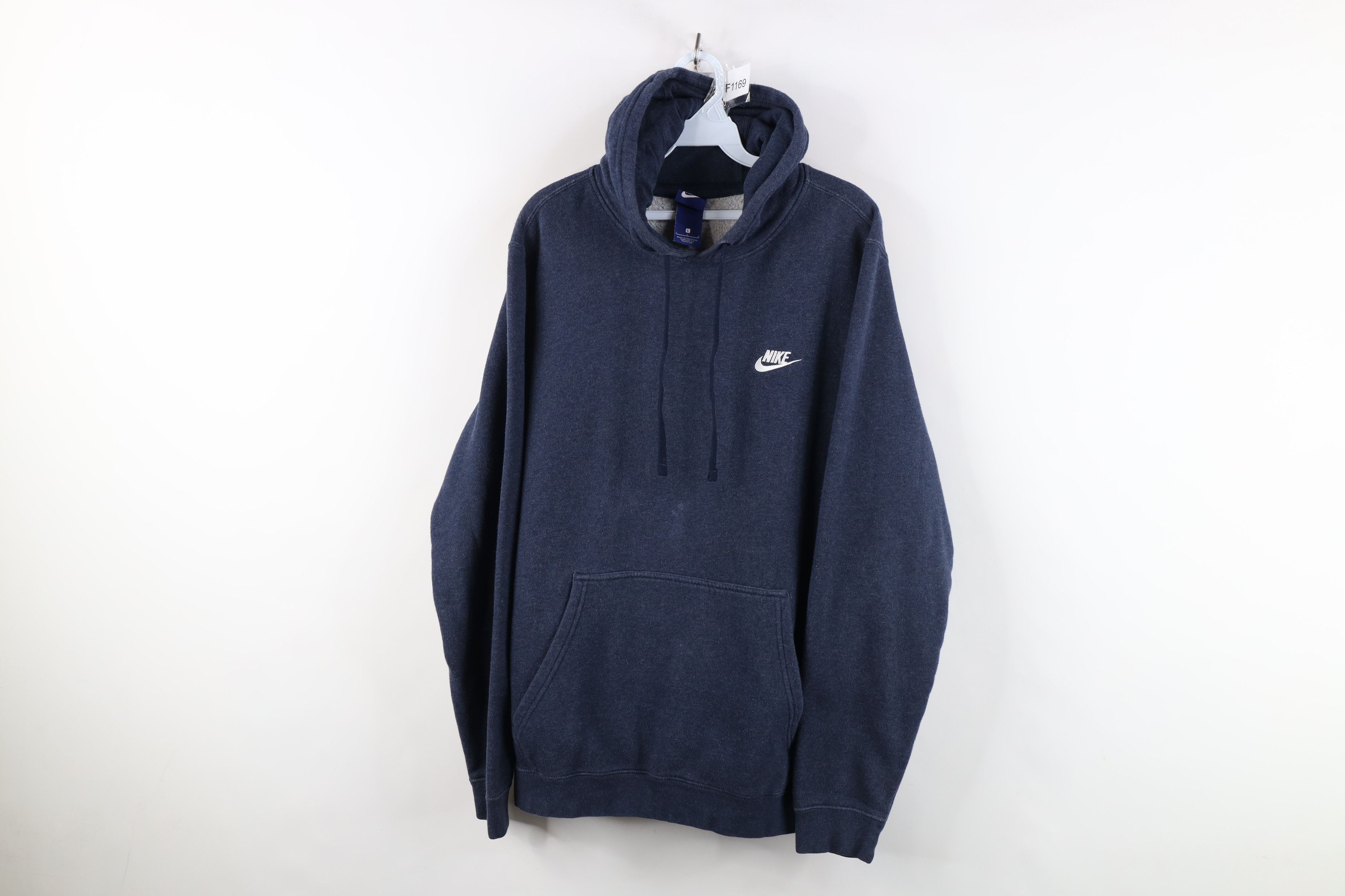 Nike Vintage Nike Travis Scott Mini Swoosh Hoodie Sweatshirt Blue Size US L / EU 52-54 / 3 - 1 Thumbnail