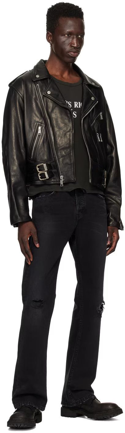 Enfants Riches Deprimes Enfants Riches Déprimés Black Rose Buckle Leather Jacket Size US M / EU 48-50 / 2 - 18 Thumbnail