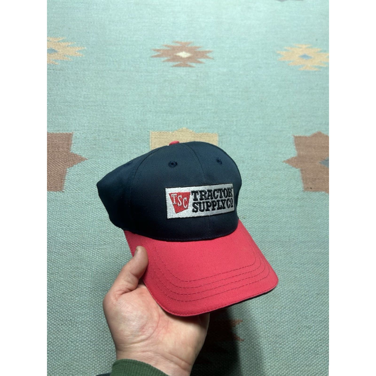 Wrangler VINTAGE Wrangler Baseball Cap Hat Strapback Tractor Supply Co NWT DEADSTOCK Farm Blue Men Adjustable Size ONE SIZE - 2 Thumbnail