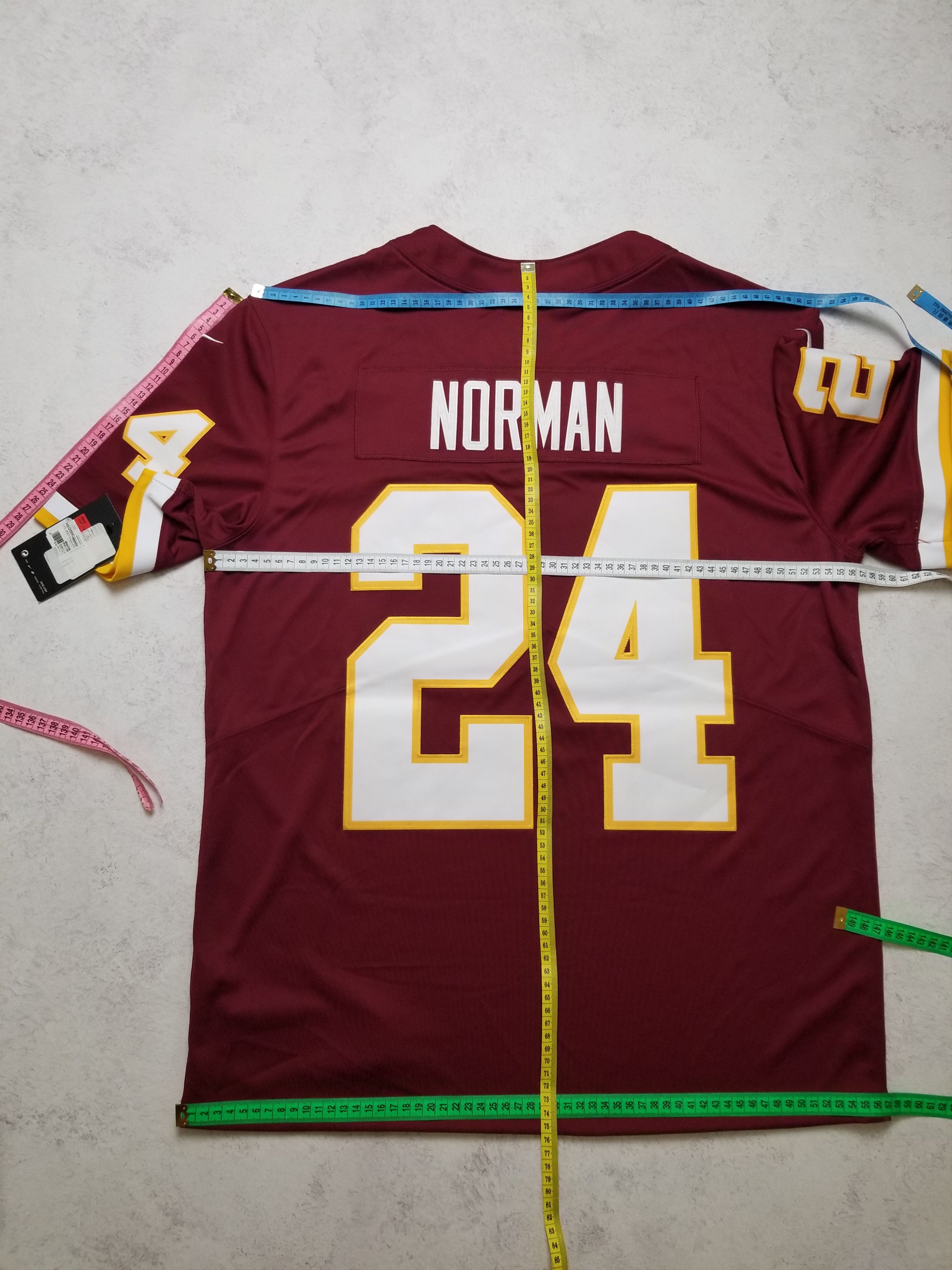 Nike Norman #24 Washington Redskins Authentic Limited Sewn Jersey Size US L / EU 52-54 / 3 - 22 Thumbnail