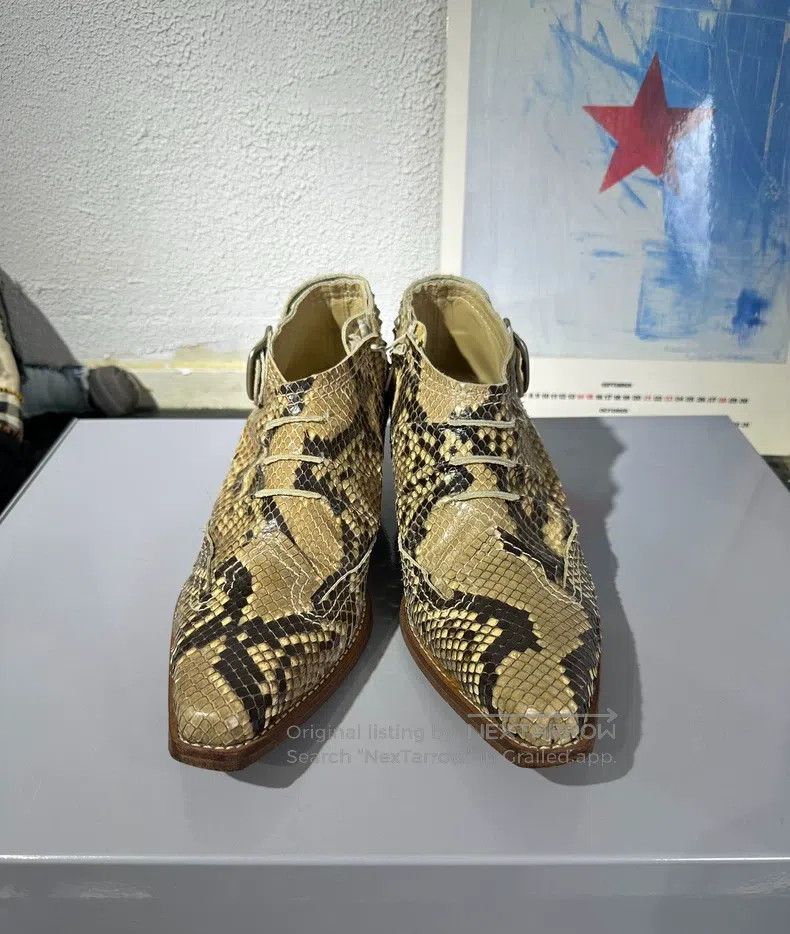 Junya Watanabe Junya Watanabe size M Snake Pattern Studded Pointed Toe Bo Size US 5 / EU 37 - 3 Thumbnail