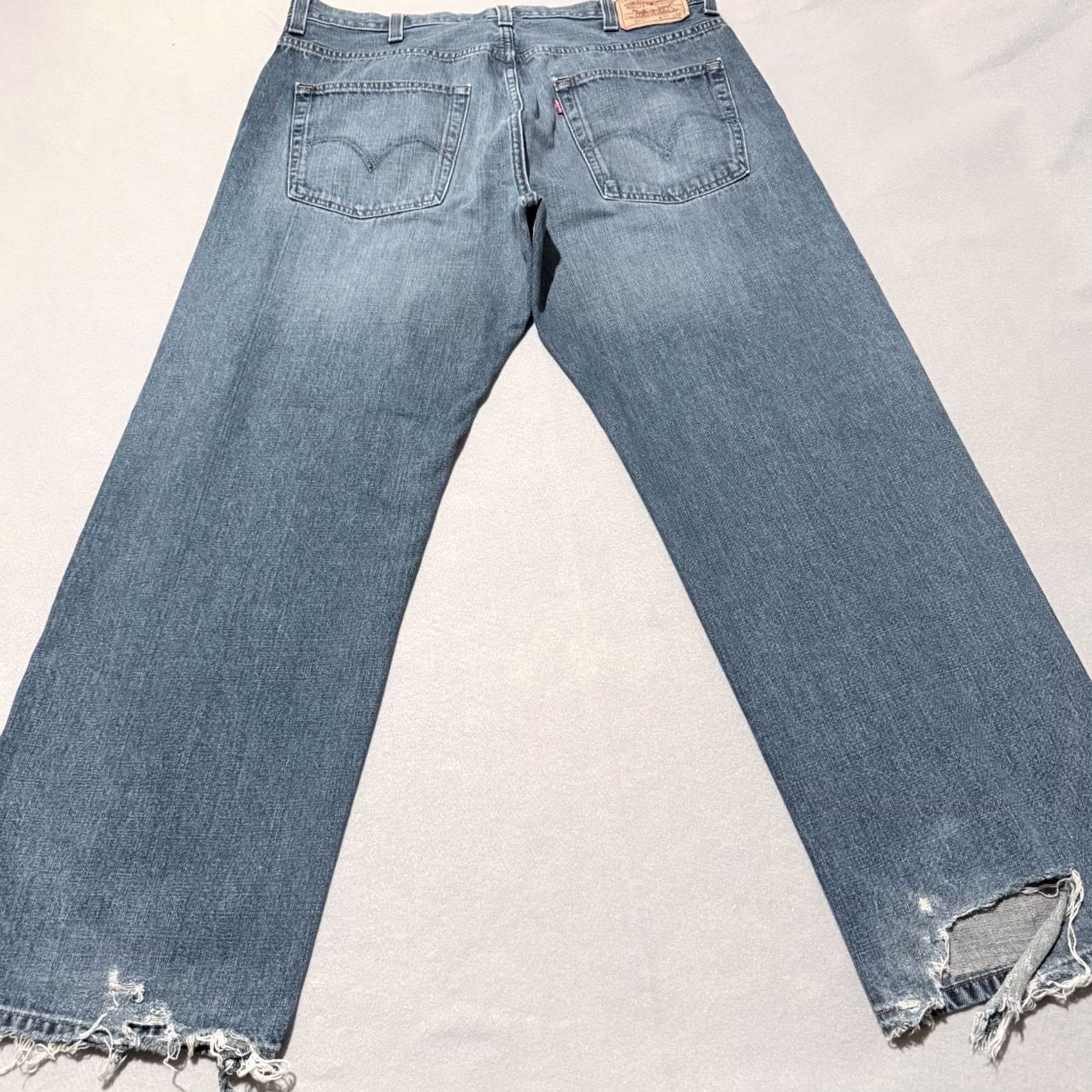 Levi's Levi's 569 Jeans Men Blue Distressed Zip-Fly Straight-Leg 38x32 Size US 38 / EU 54 - 6 Thumbnail