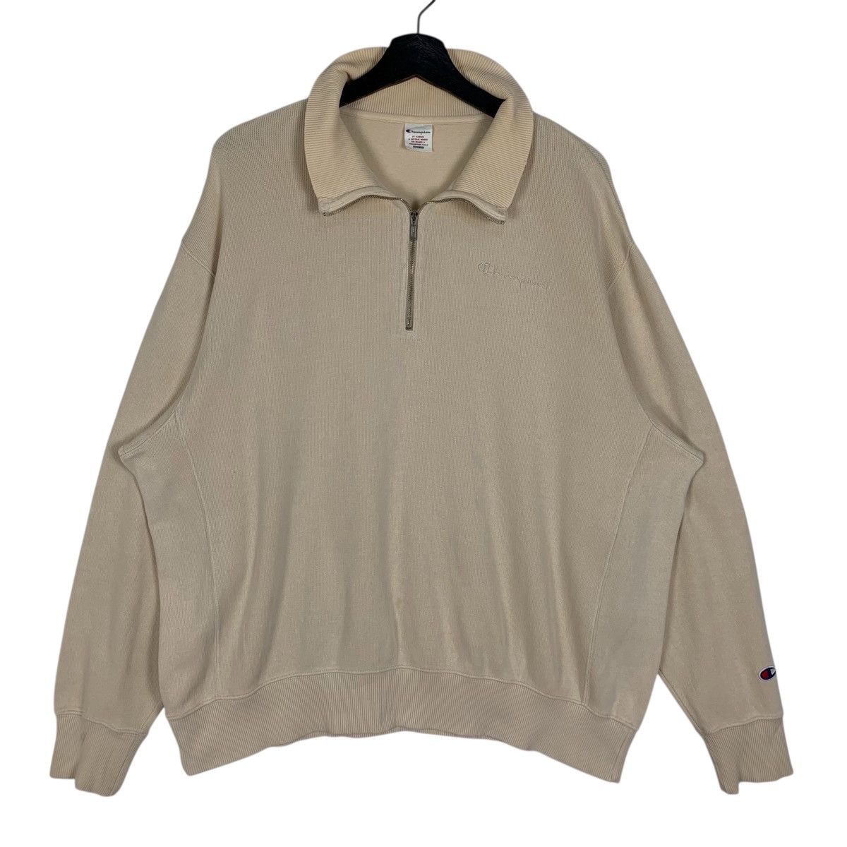 Champion × Vintage Vintage Champion Apparel halfZipper JapanesBrand Sweetshirt Size US XL / EU 56 / 4 - 1 Thumbnail