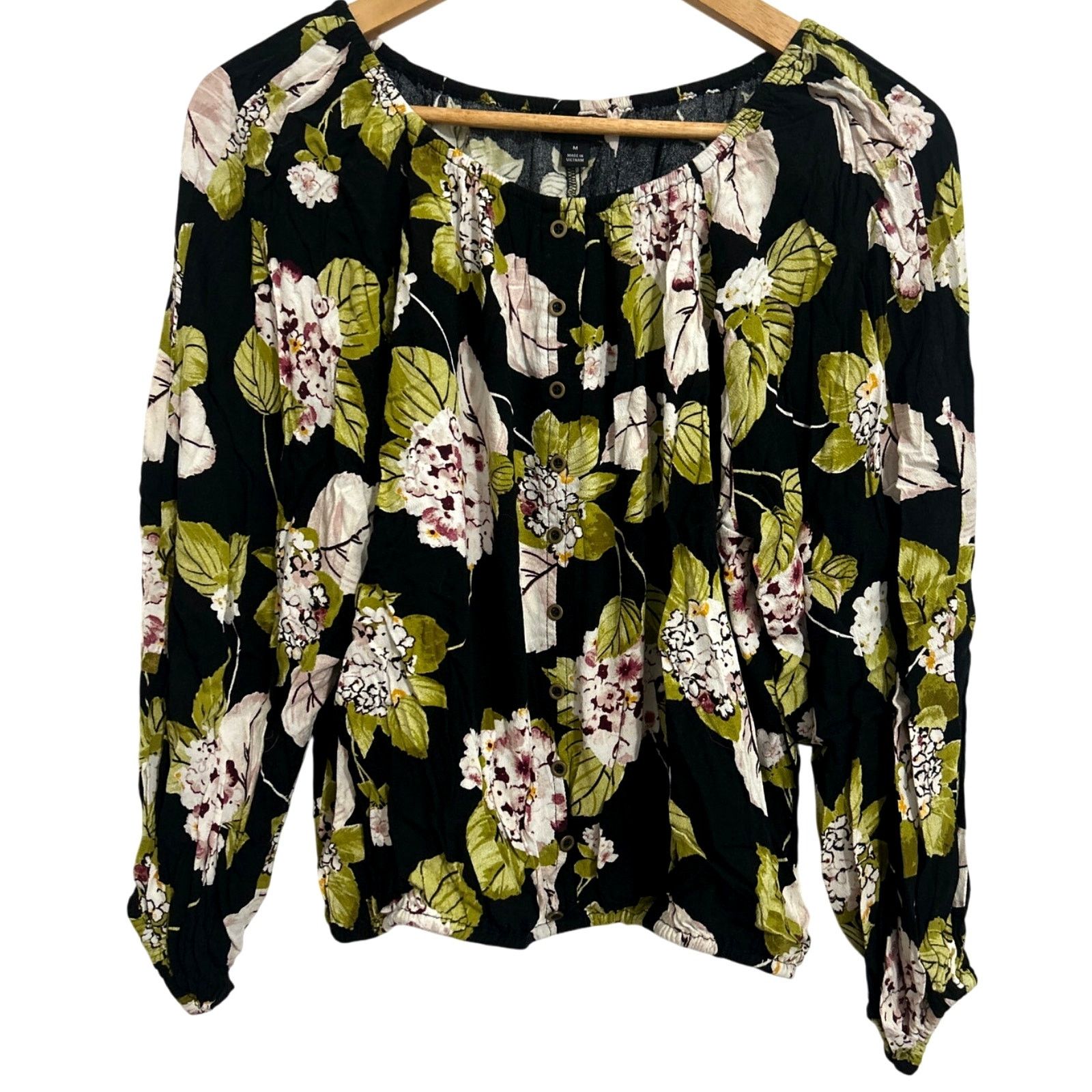Other ANA A New Approach Floral Long Balloon Sleeve Blouse Size M / US 6-8 / IT 42-44 - 1 Thumbnail