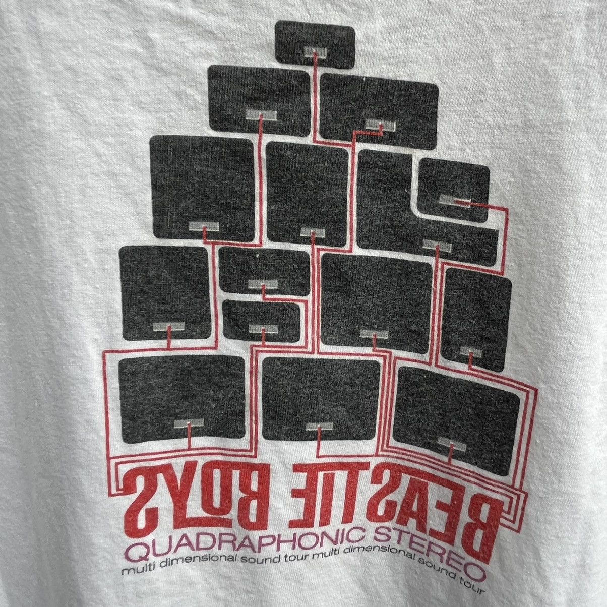 Band Tees Vintage 90s BEASTIE BOYS rap tee quadraphonic stereo Size US L / EU 52-54 / 3 - 5 Thumbnail