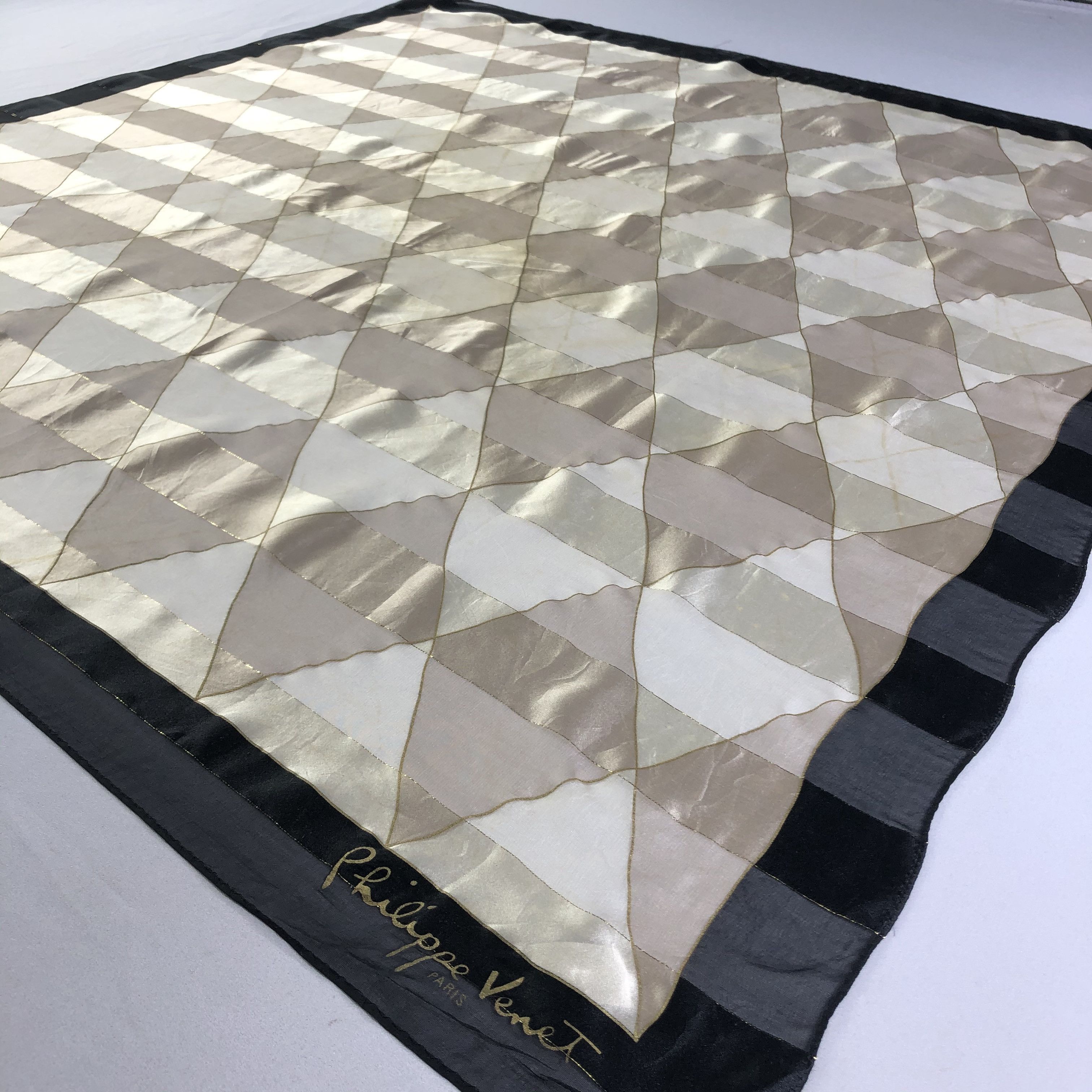 Vintage Vintage Philippe Venet Silk Scarf Size ONE SIZE - 4 Thumbnail
