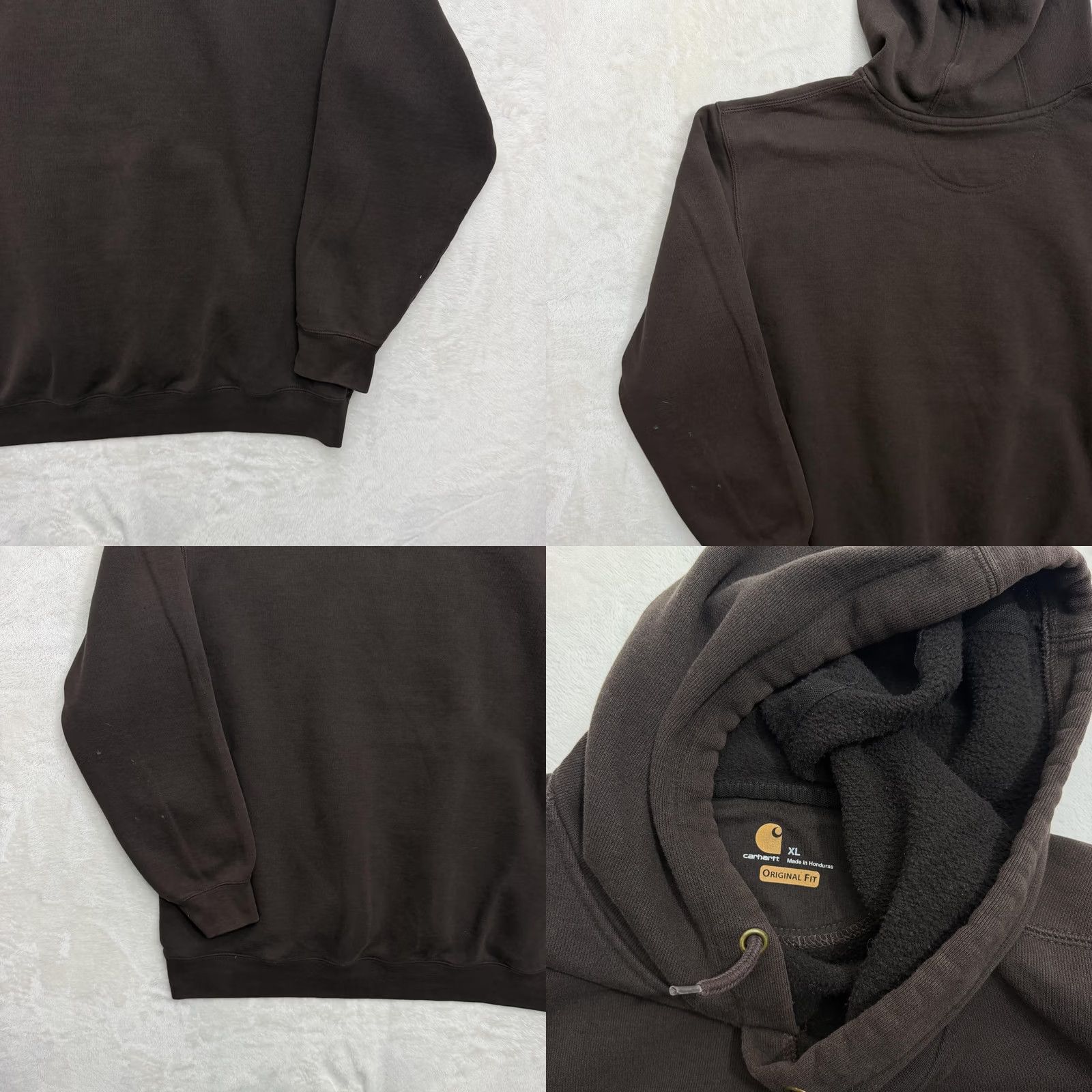 Carhartt Carhartt Hoodie Mens XL Brown Fleece Pullover Pullover Hooded Lined Pockets Logo Knit Crew Neck Winter Regular Fit Sweatshirt Shirt Size US XL / EU 56 / 4 - 9 Thumbnail