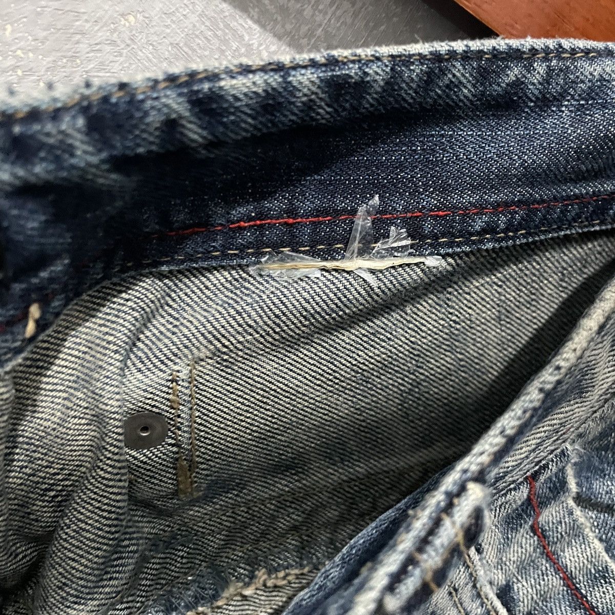 Edwin Vintage Edwin E Function Curve Leg Distressed Loose Jeans Size US 33 - 6 Thumbnail
