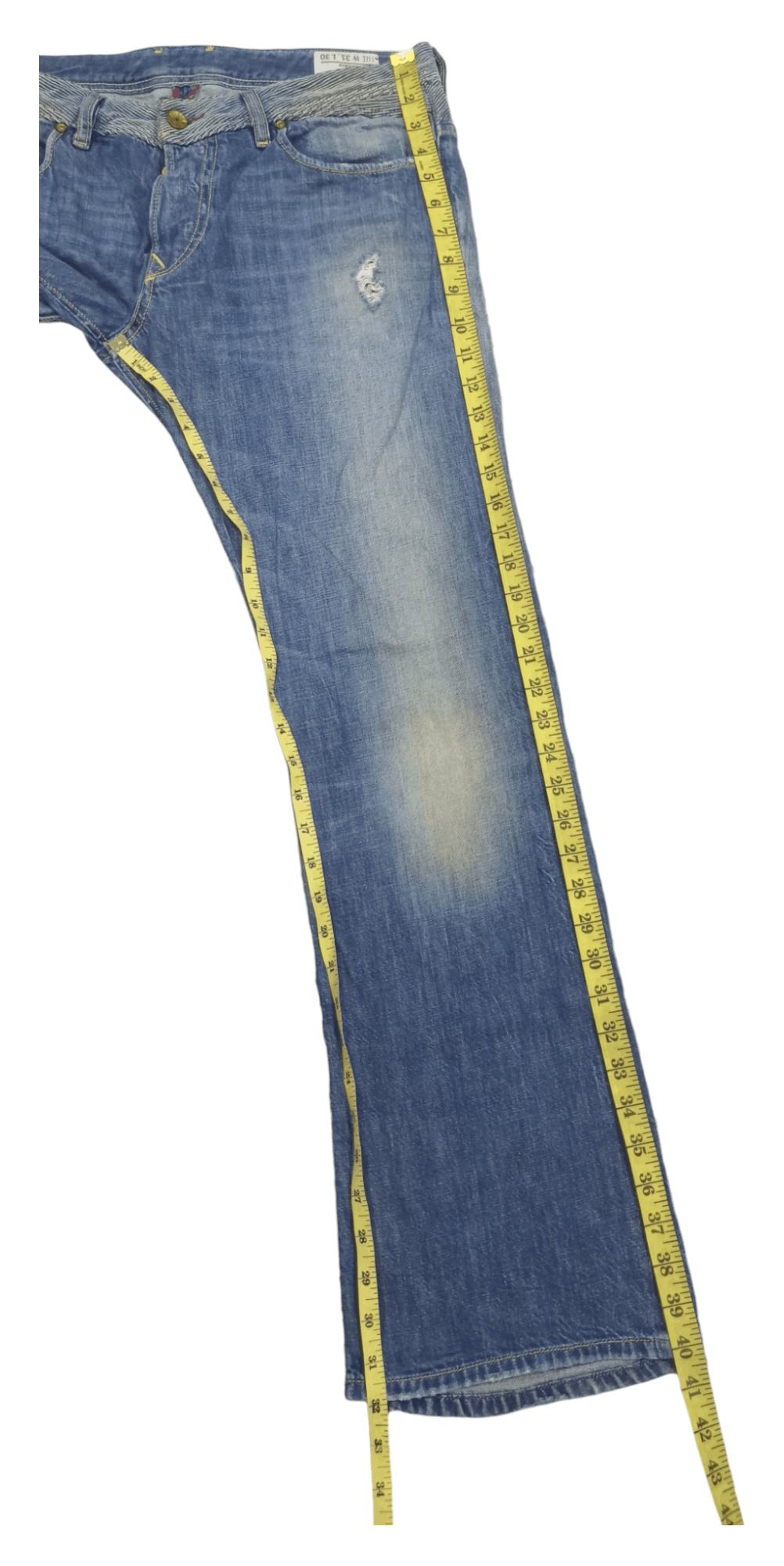 Diesel DIESEL REYHAN DISTRESSED DENIM FLARE JEANS Size US 31 - 18 Thumbnail