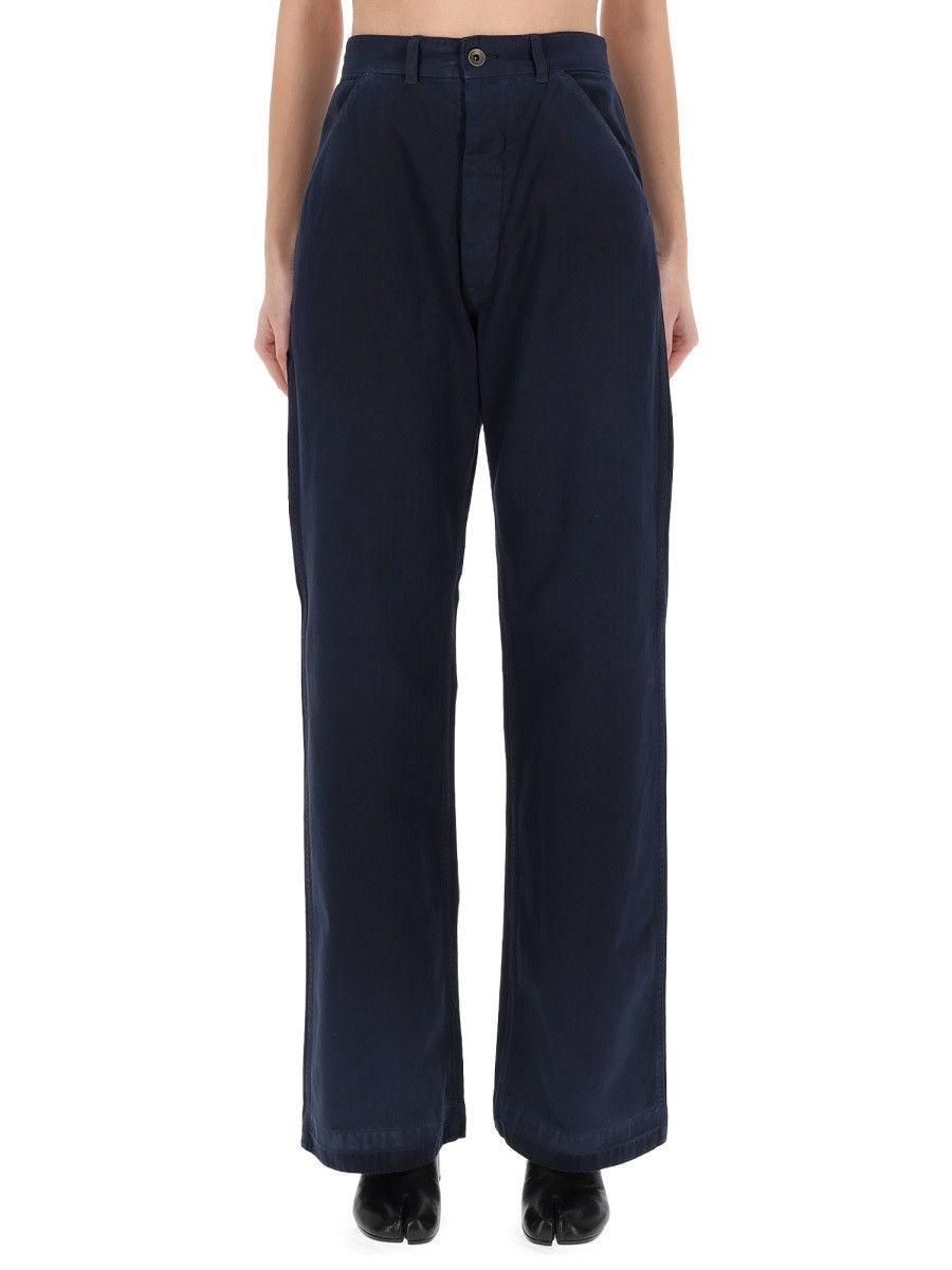 Maison Margiela MAISON MARGIELA PANTS "HERRINGBONE" - BLUE (JEANS 27) Size 27" / US 4 / IT 40 - 1 Thumbnail