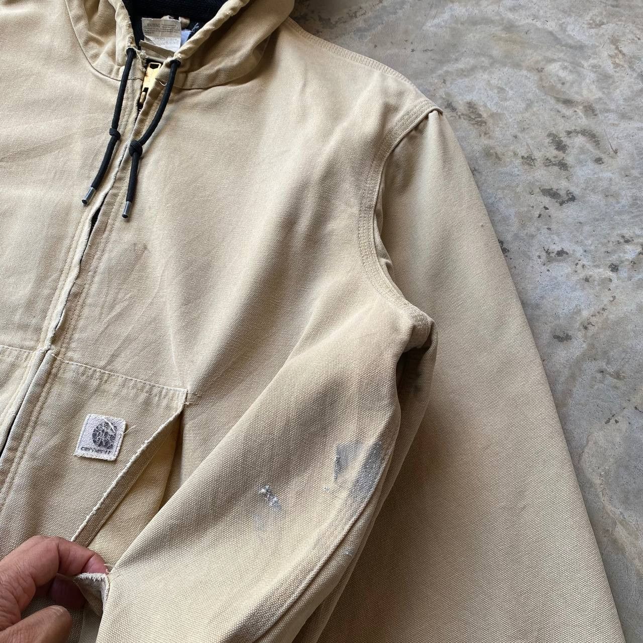 Carhartt × Vintage VINTAGE CARHARTT CANVAS JUMPER TRASHED DISTRESSED HOODIE Size US L / EU 52-54 / 3 - 7 Thumbnail
