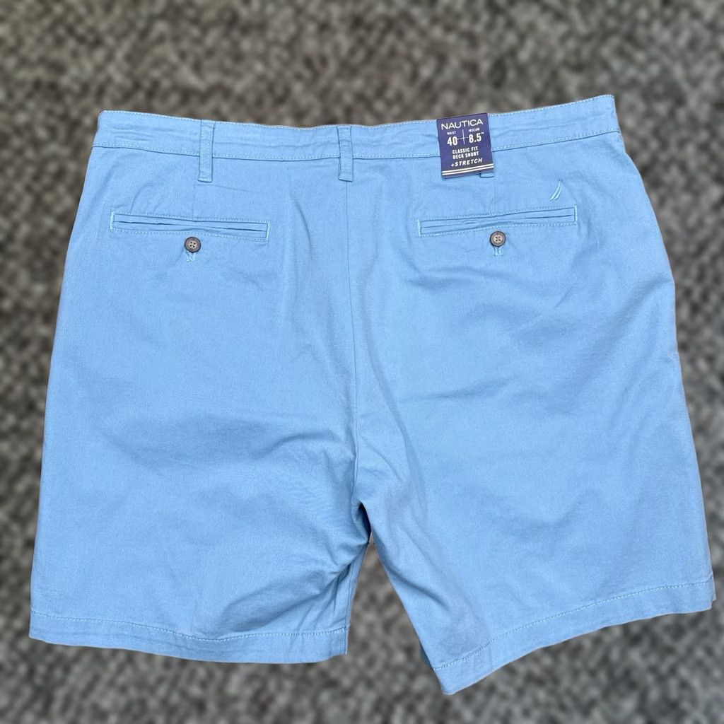 Nautica Nautica Deck Short Adult 40 Blue High Rise Classic Fit Stretch Chino Casual Size US 40 / EU 56 - 1 Thumbnail