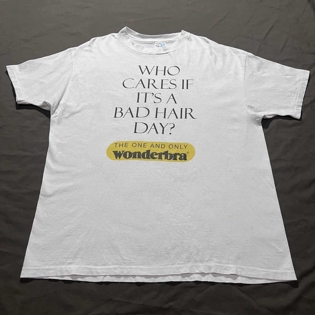 Vintage Vintage 90s Wonderbra Push Up Bra Graphic Promo Tee XL Size US XL / EU 56 / 4 - 2 Thumbnail