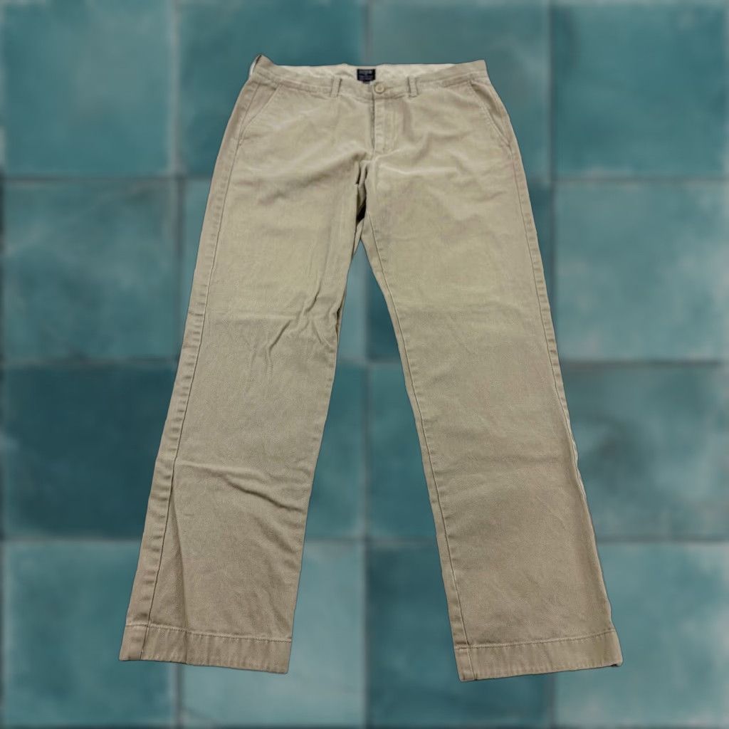 J.Crew J.CREW Pants Mens Regular 34x30 Khaki Chino Sutton J.Crew Khaki Beige Pockets 90s American Style Mens Size US 30 / EU 46 - 1 Thumbnail