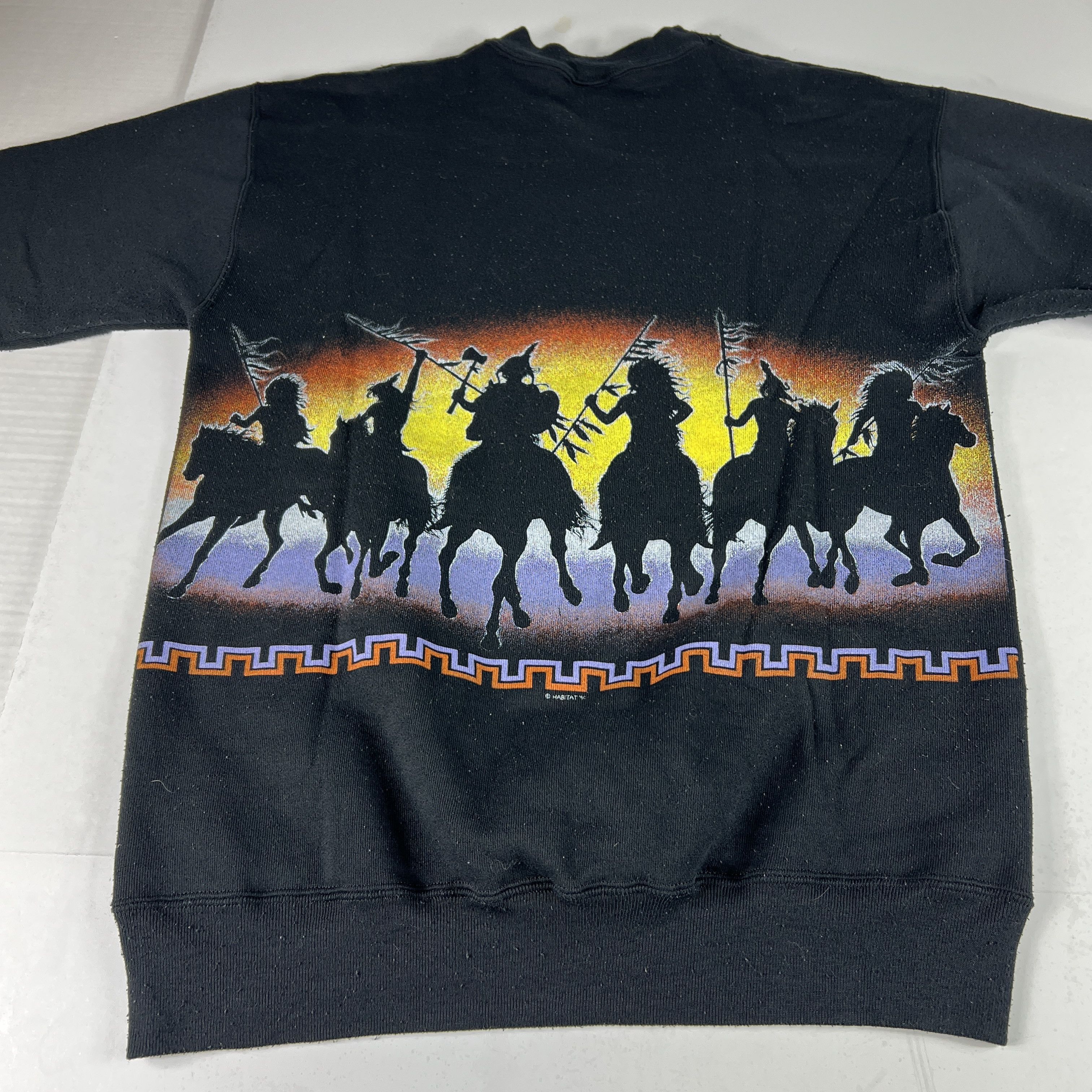Habitat VTG Indigenous Native Sweatshirt Black Wrap Around Crewneck Size US S / EU 44-46 / 1 - 12 Thumbnail