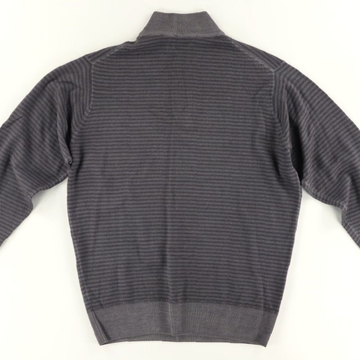 Peter Millar Peter Millar Sweater 1/4 Zip Pullover Striped Merino Wool Gray Men's M Size US M / EU 48-50 / 2 - 4 Thumbnail