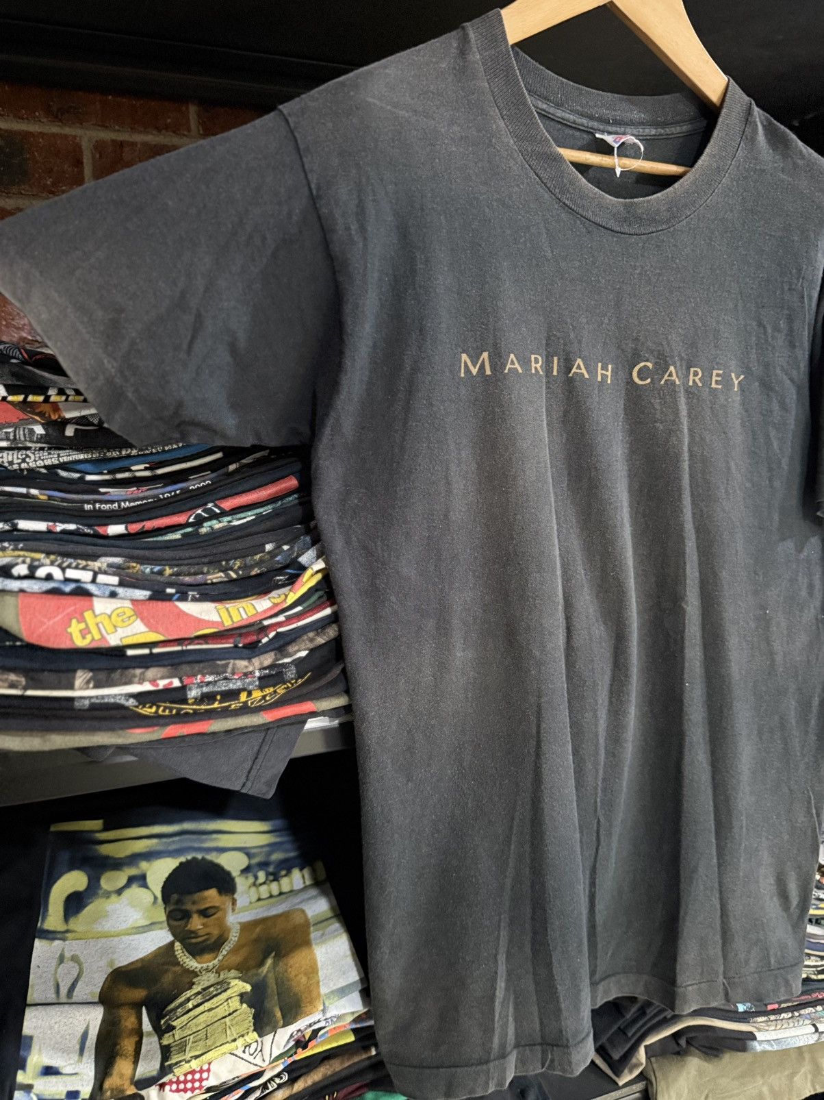 Band Tees Thrashed Vintage 90s Mariah Carey X Kose Promotional Tee Size US L / EU 52-54 / 3 - 5 Thumbnail