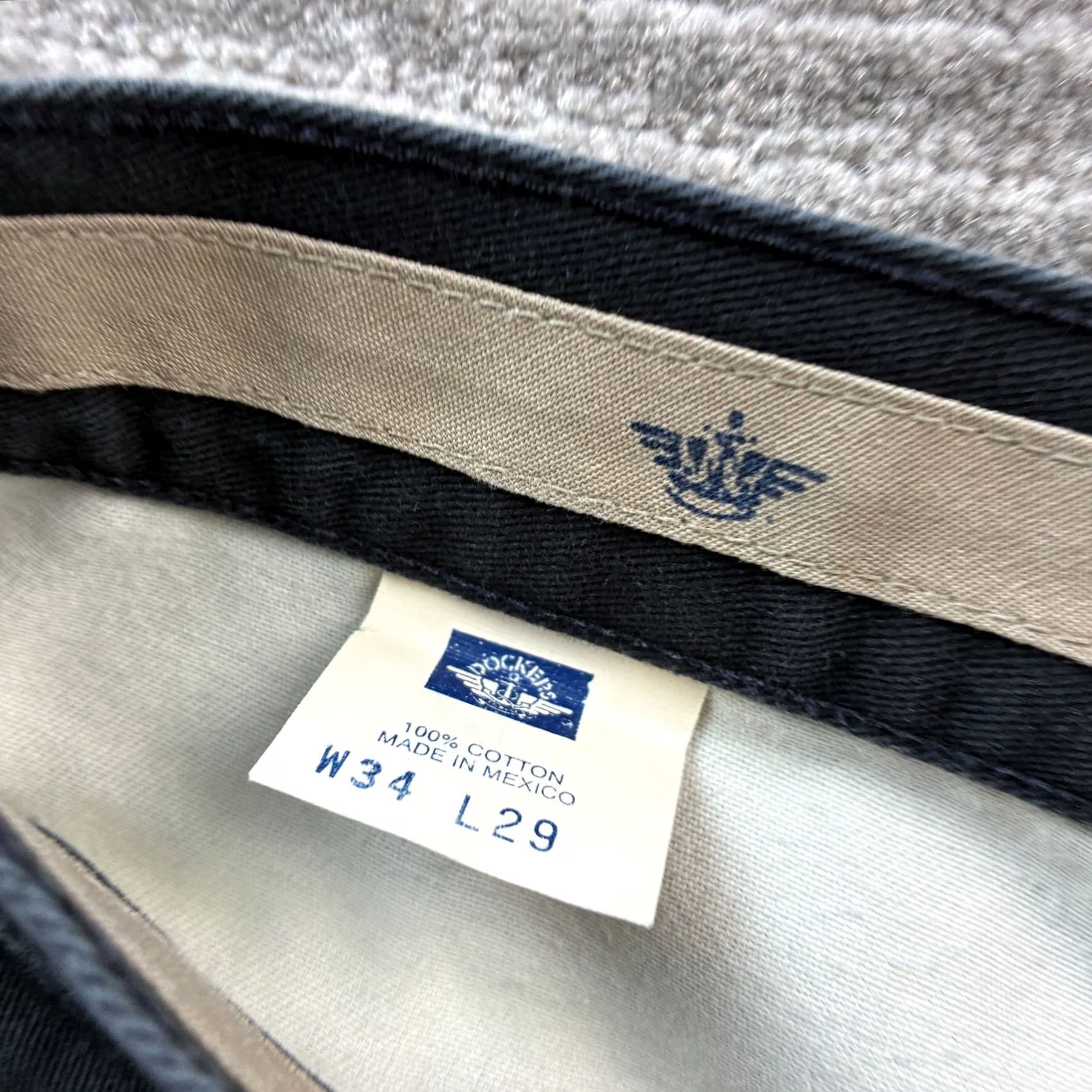 Dockers VINTAGE Dockers Pants Mens 34x29 Blue Trousers Double Pleated Cotton Twill Casual Formal Dressy Chino 5-Pocket Classic Mens Jeans? Size US 34 / EU 50 - 6 Thumbnail