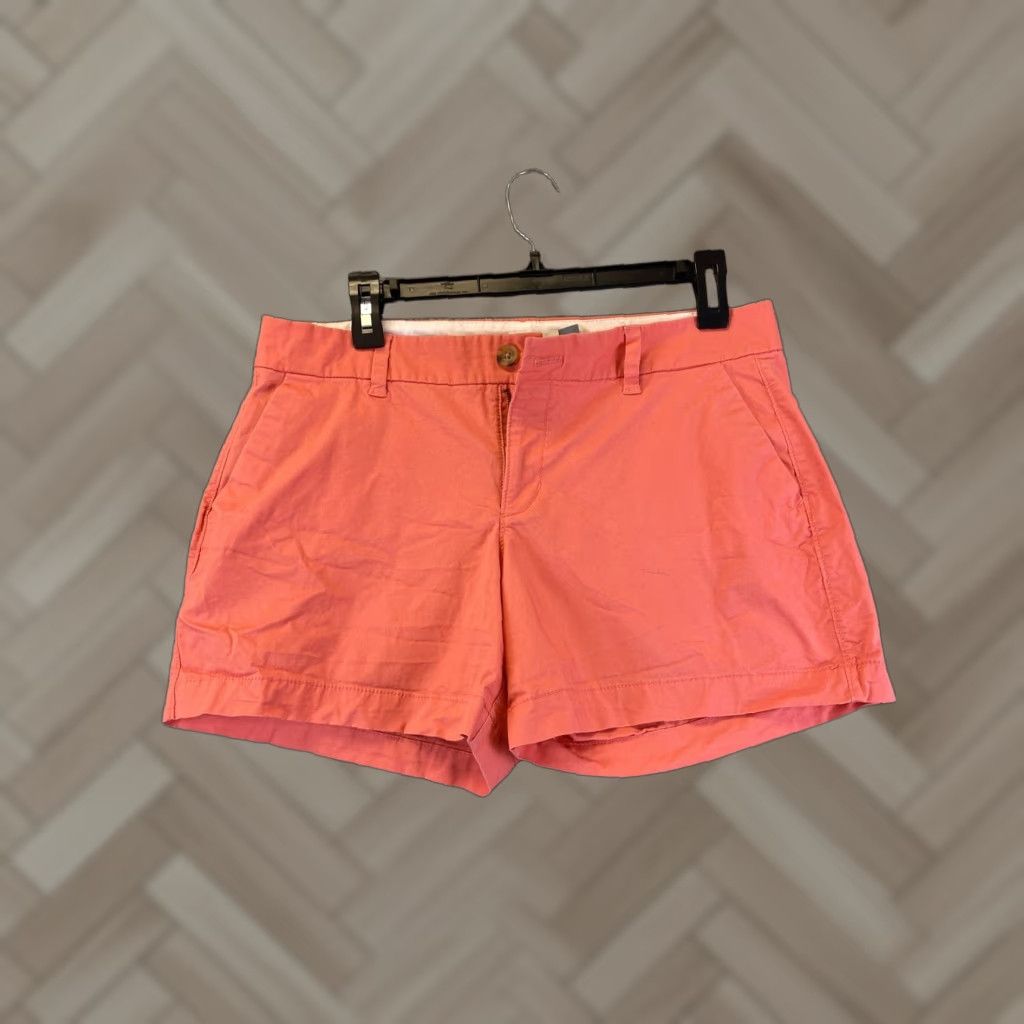 Old Navy Old Navy Women's Coral Orange Cotton Chino Shorts Size 6 Casual Summer Beach Classic Size 28" / US 6 / IT 42 - 1 Thumbnail