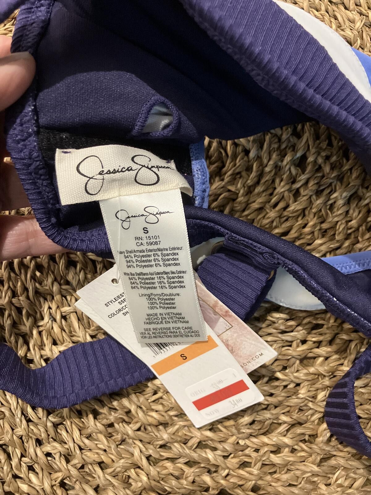 Other NWT Jessica S Colorblock Bralette Bikini Top Size Small Size ONE SIZE - 3 Thumbnail