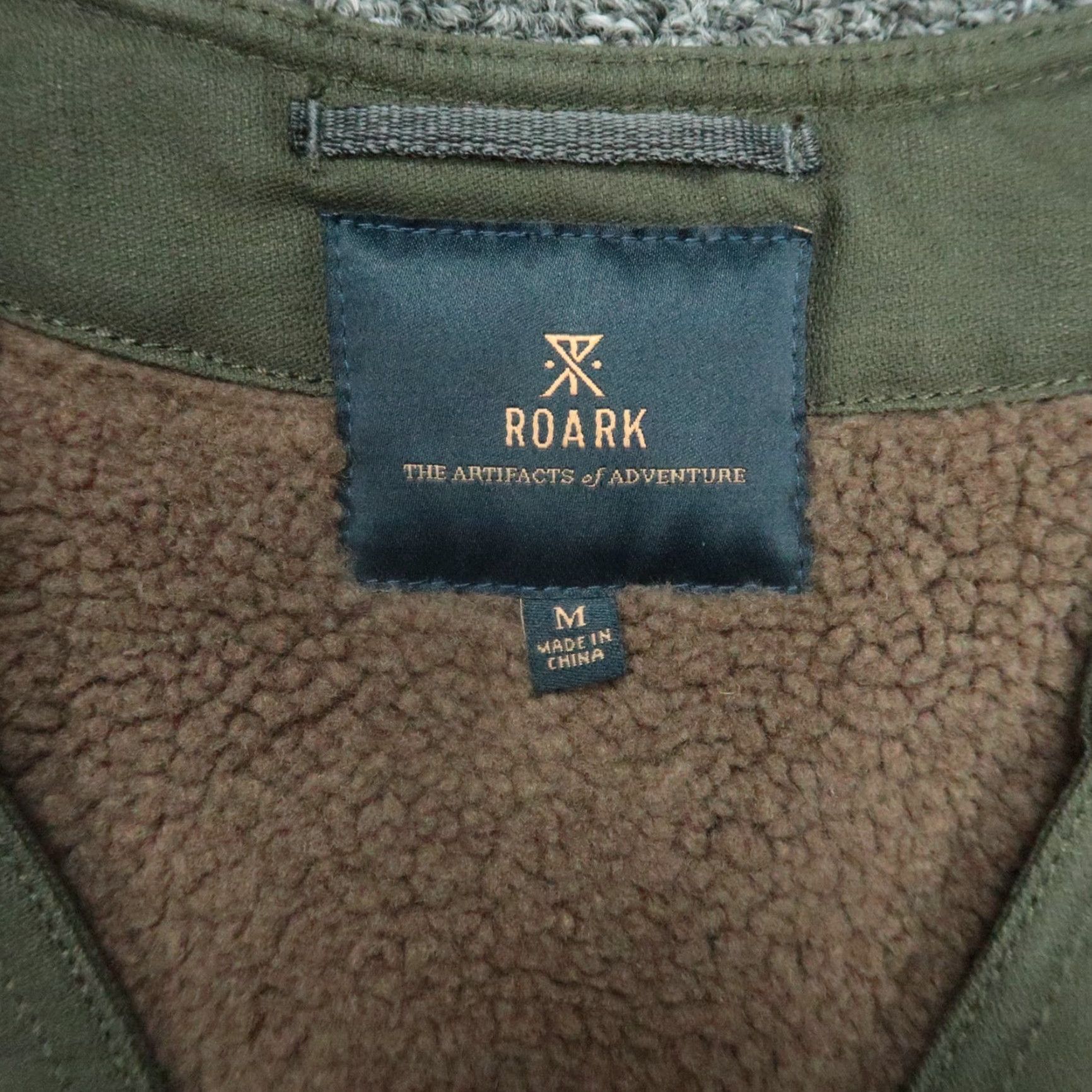 Roark VINTAGE Roark Vest Men M Green Canvas Pocket Lined Sherpa Fleece Waxed Button Pockets Size US M / EU 48-50 / 2 - 3 Thumbnail