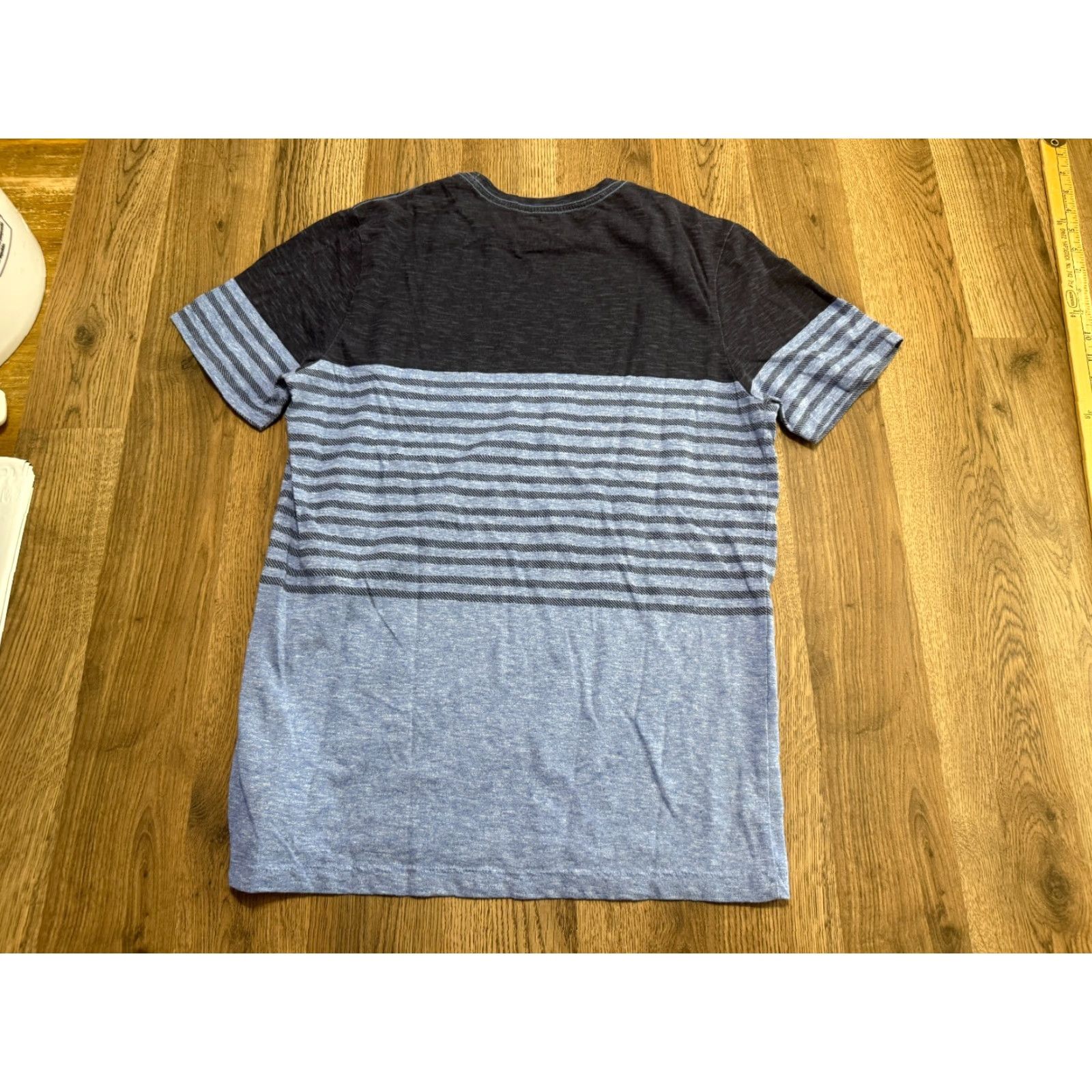 Mossimo Mossimo Shirt Men's Size Medium Blue Striped Short Sleeve Shirt Size US M / EU 48-50 / 2 - 2 Thumbnail