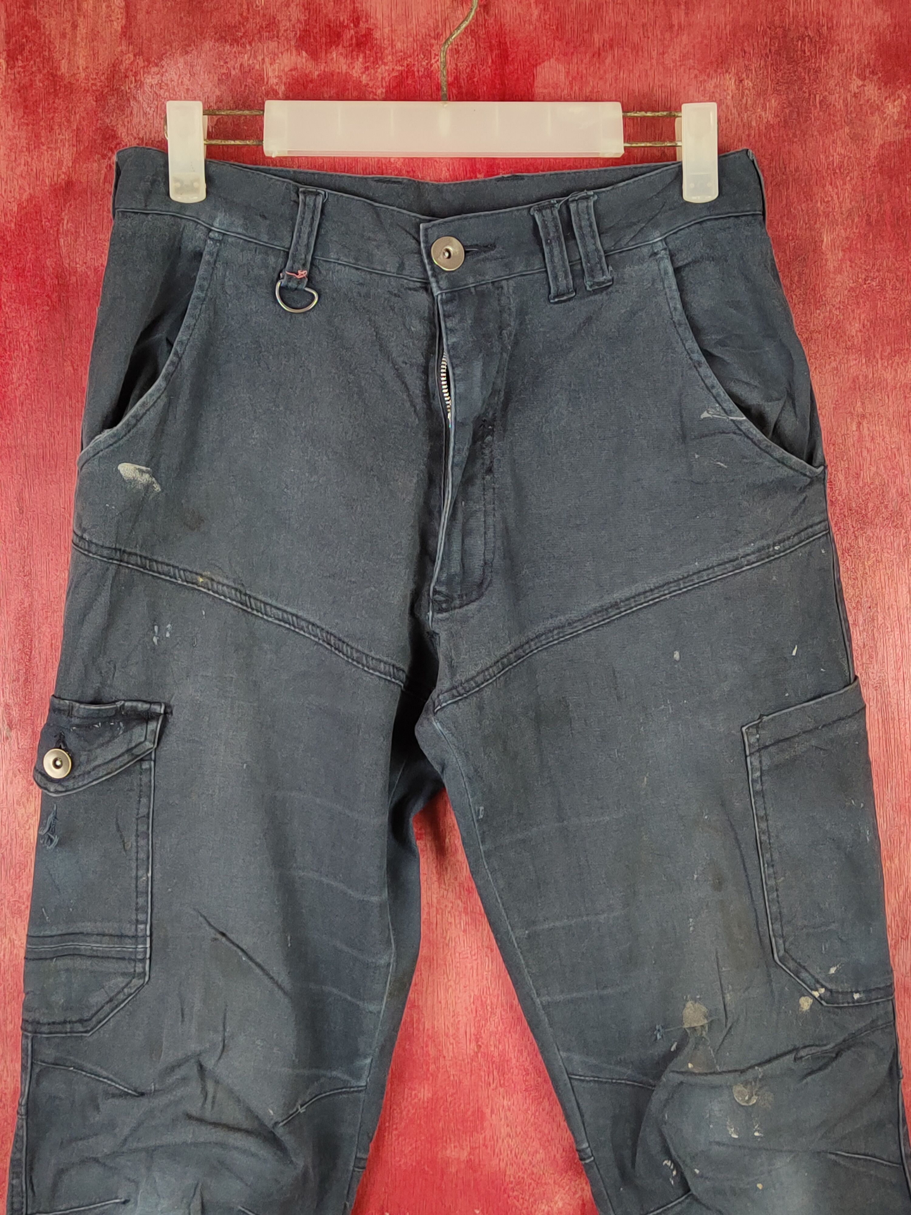 Japanese Brand Japanese Brand Dark Blue Multipocket Jogger Pants #S1272 Size US 29 - 2 Thumbnail