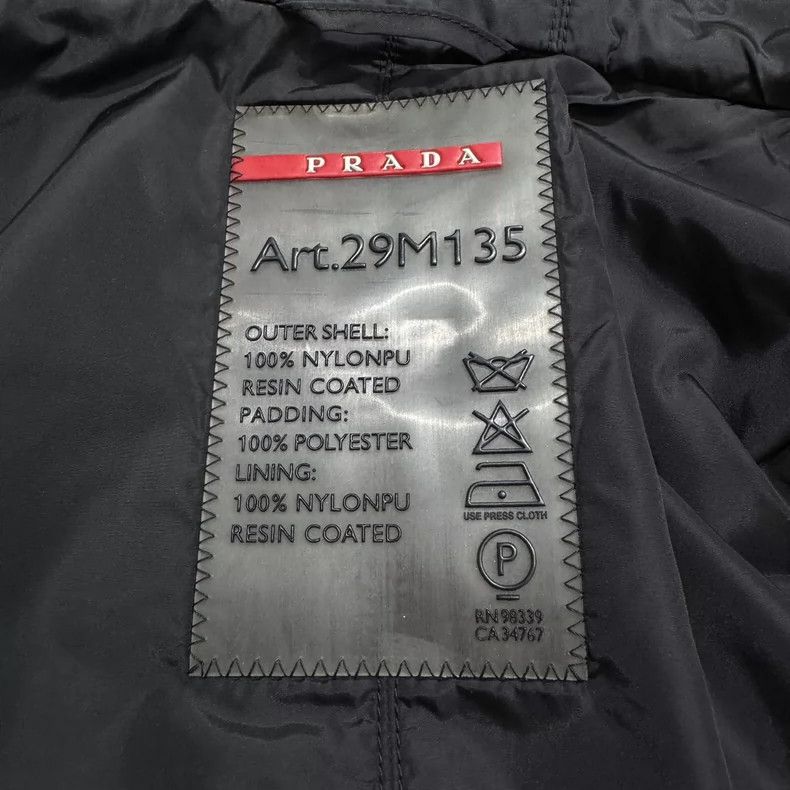 Prada Prada Black windbreaker with metal triangle label jacket 2 Size US XXS / EU 40 - 4 Thumbnail