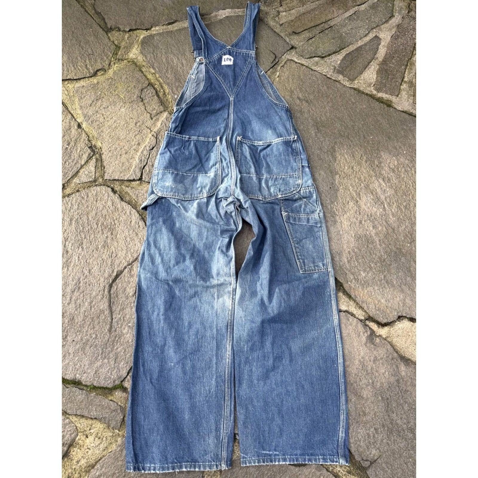 Lee VINTAGE Lee Overalls Men’s S/M 40’s Long L Sanforized Jelt Denim Size US 30 / EU 46 - 7 Thumbnail
