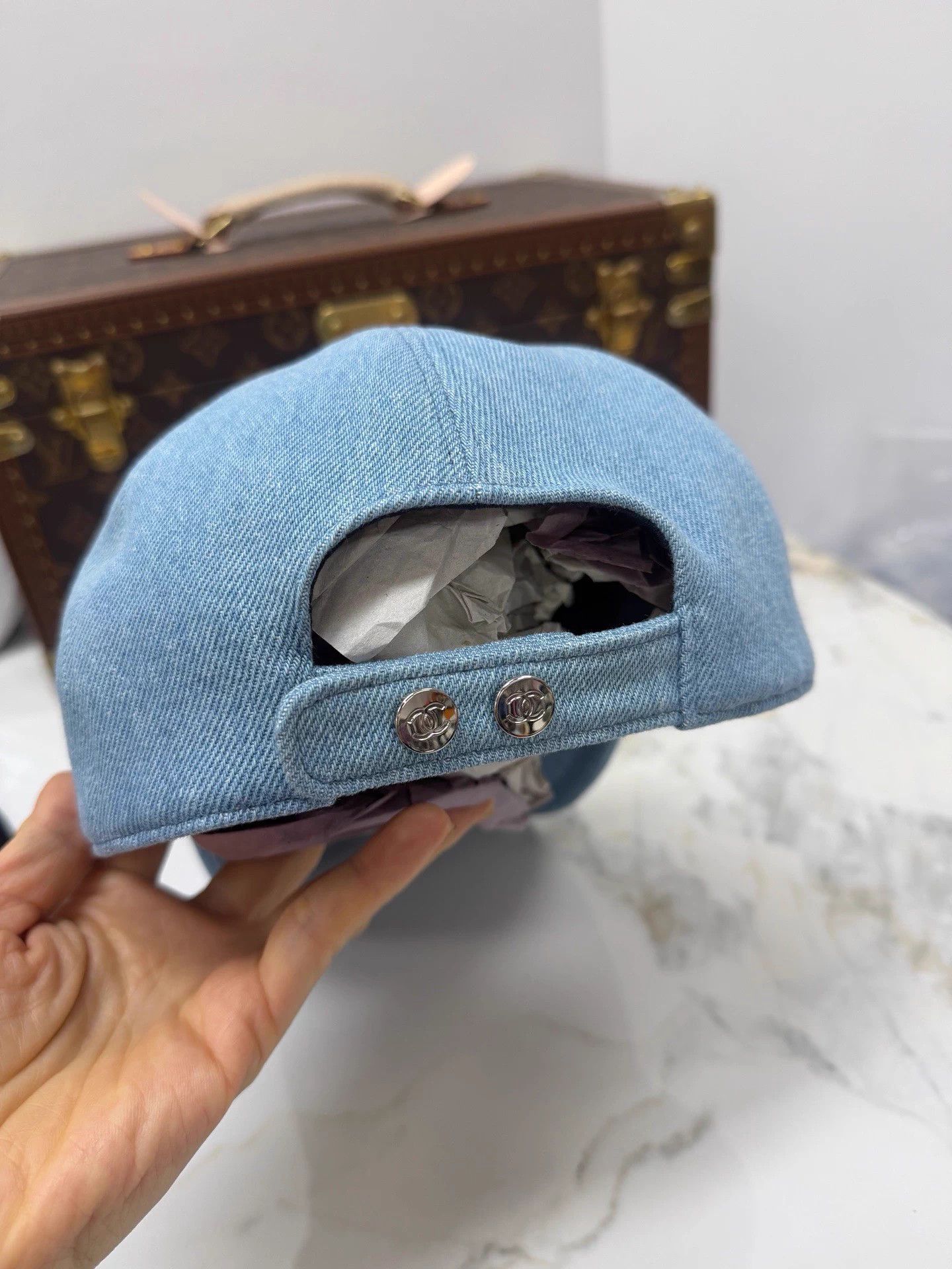 Chanel Chanel CC Denim Baseball Cap Adjustable Size ONE SIZE - 3 Thumbnail