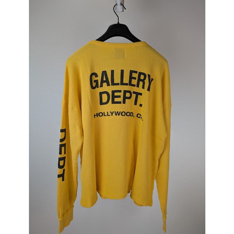 Gallery Dept. o1rshd1 Long Sleeved Waffle Knit T-Shirt in Yellow Size US XL / EU 56 / 4 - 16 Thumbnail