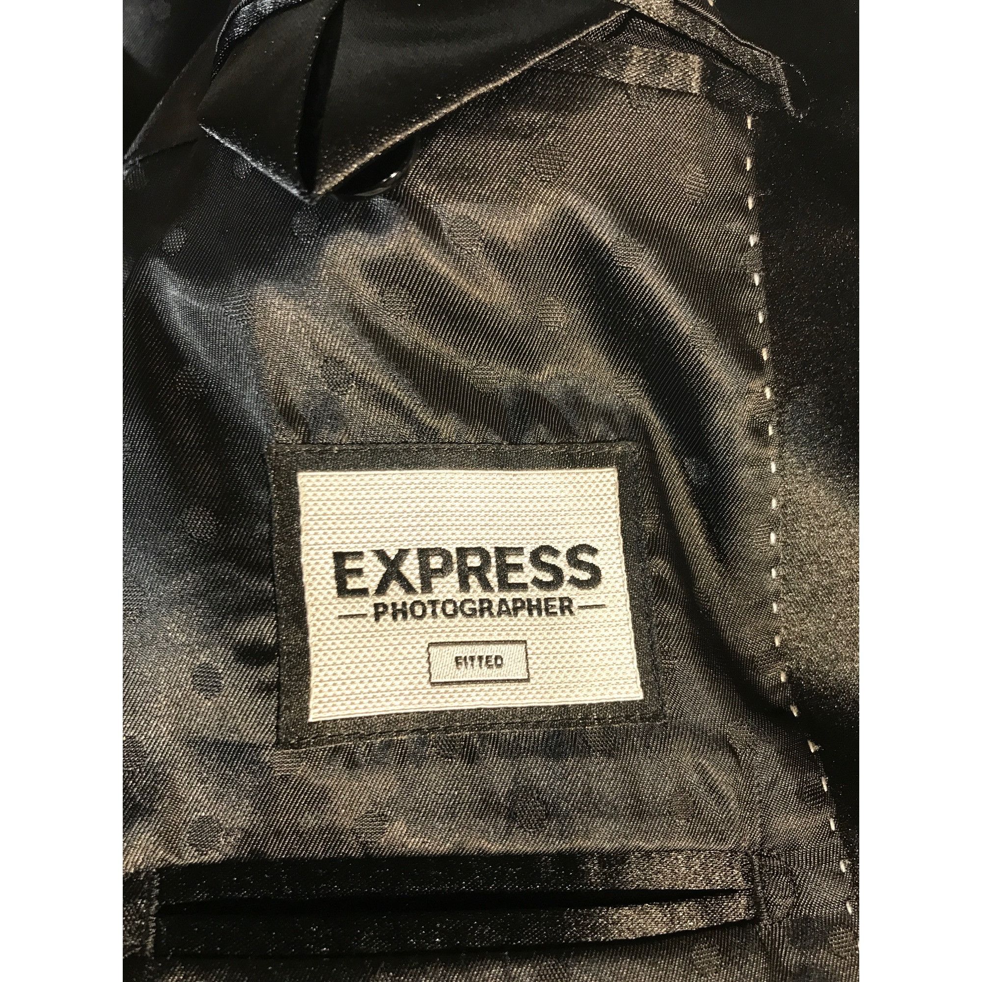 Express Express Men's Photographer Fitted Black Velvet Tuxedo Blazer Size US XXS / EU 40 - 3 Thumbnail