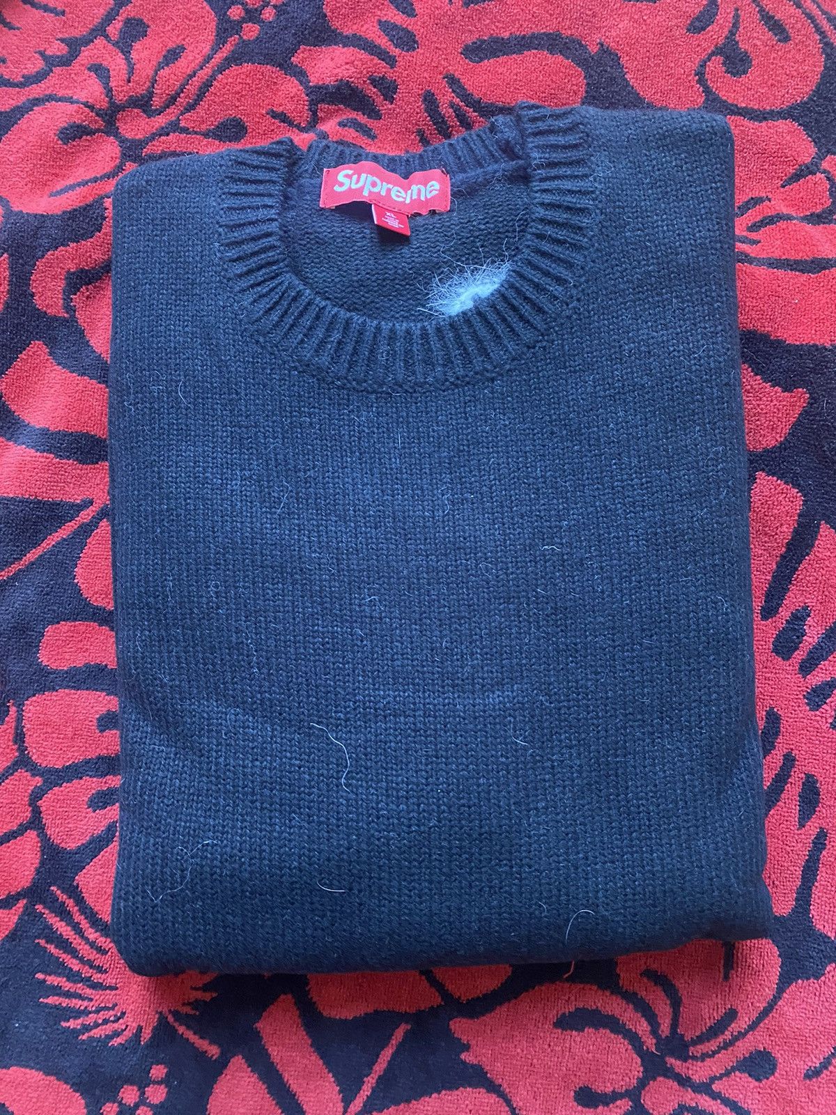 Supreme Supreme Angora Script Sweater Black XL Size US XL / EU 56 / 4 - 5 Thumbnail