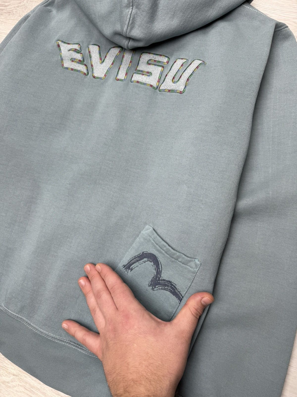 Japanese Brand Vintage Evisu Multi Pocket Zip up Hoodie Japanese Big Logo Size US M / EU 48-50 / 2 - 12 Thumbnail