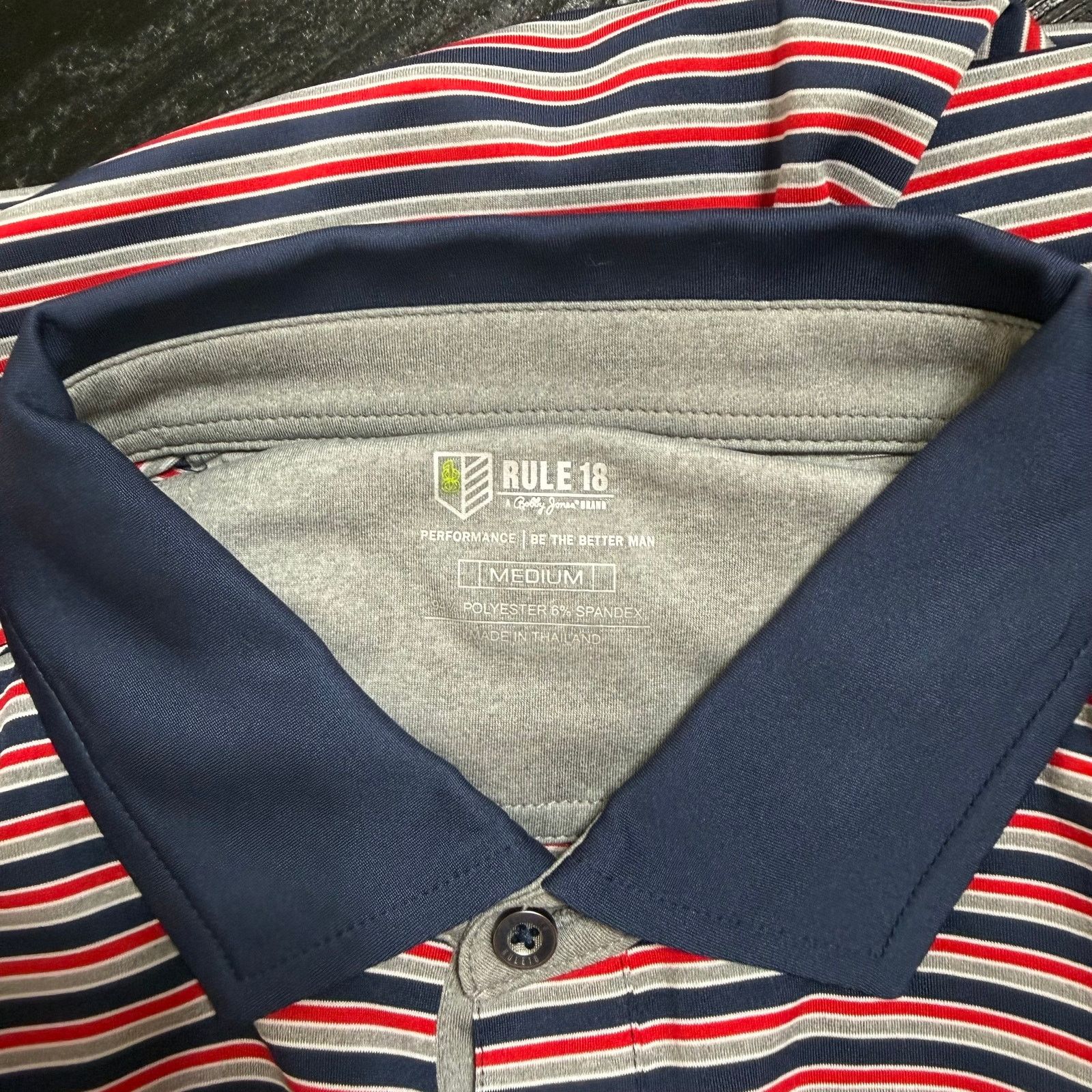 Bobby Jones Bobby Jones Rule 18 Striped Performance Polo | Sz M Size US M / EU 48-50 / 2 - 6 Thumbnail