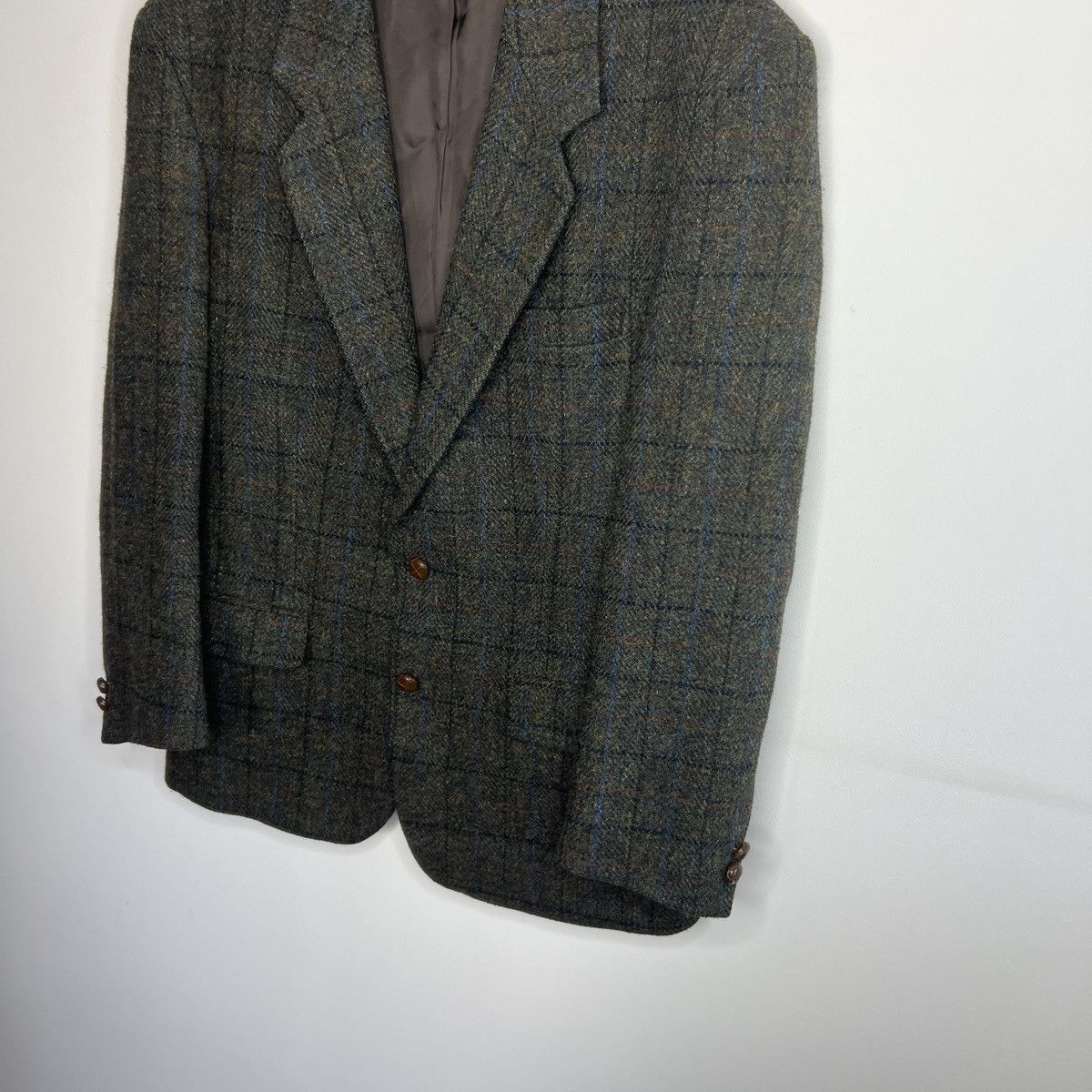 Harris Tweed Vtg Harris Tweed Dark Green Coat WOOL Jacket Blazer 42 R Size 42R - 2 Thumbnail