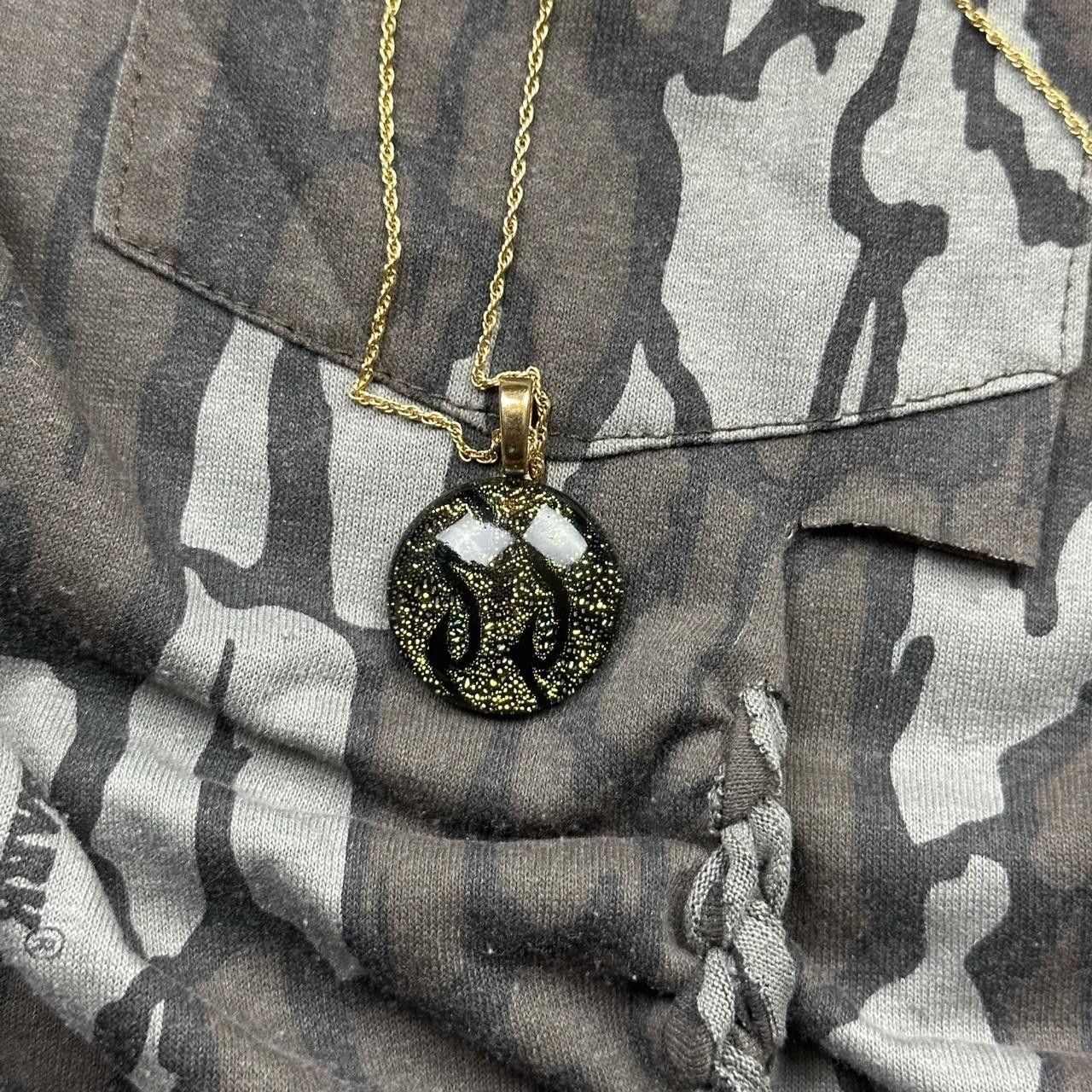 Jewelry Vintage Green Metallic Tattoo Gold Chain Necklace Size ONE SIZE - 6 Thumbnail
