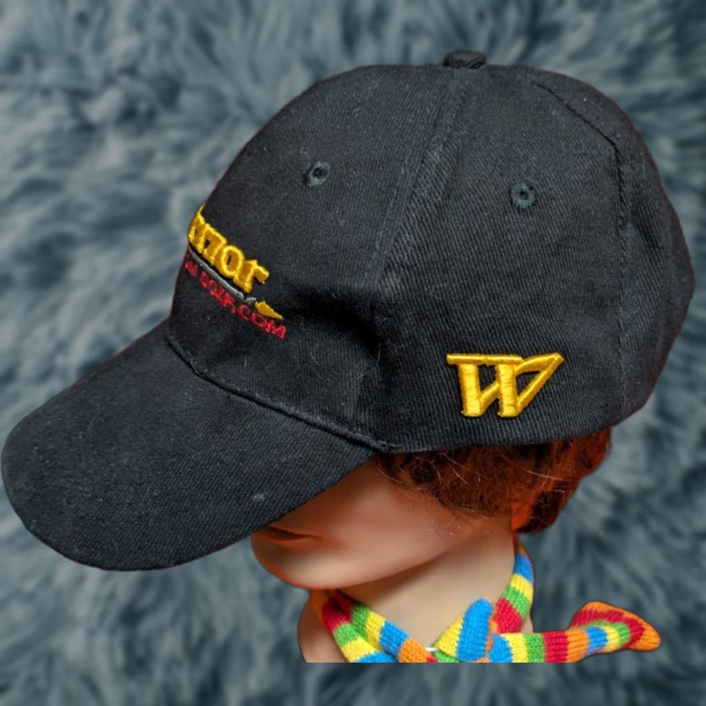 Vintage VINTAGE Warrior Custom Golf Hat Baseball Cap Adjustable Black Men Adult Cotton Cap Cap Golf Adjustable Strapback Mens Size ONE SIZE - 1 Thumbnail
