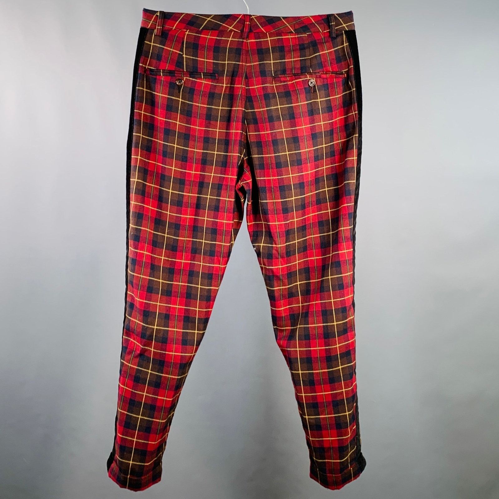 Universal Works UNIVERSAL WORK Multi Color Plaid Polyester Dress Pants Size US 32 / EU 48 - 3 Thumbnail