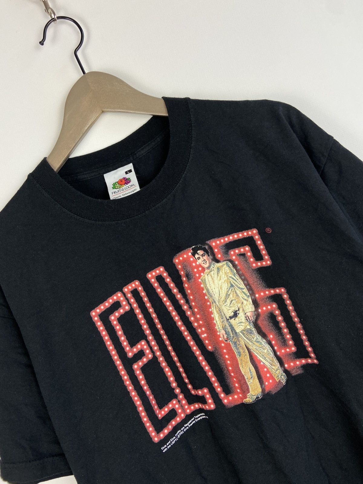 Fruit Of The Loom Vintage Rare Elvis Presley 2002 Y2K AvantGarde Merch T-Shirt Size US L / EU 52-54 / 3 - 7 Thumbnail
